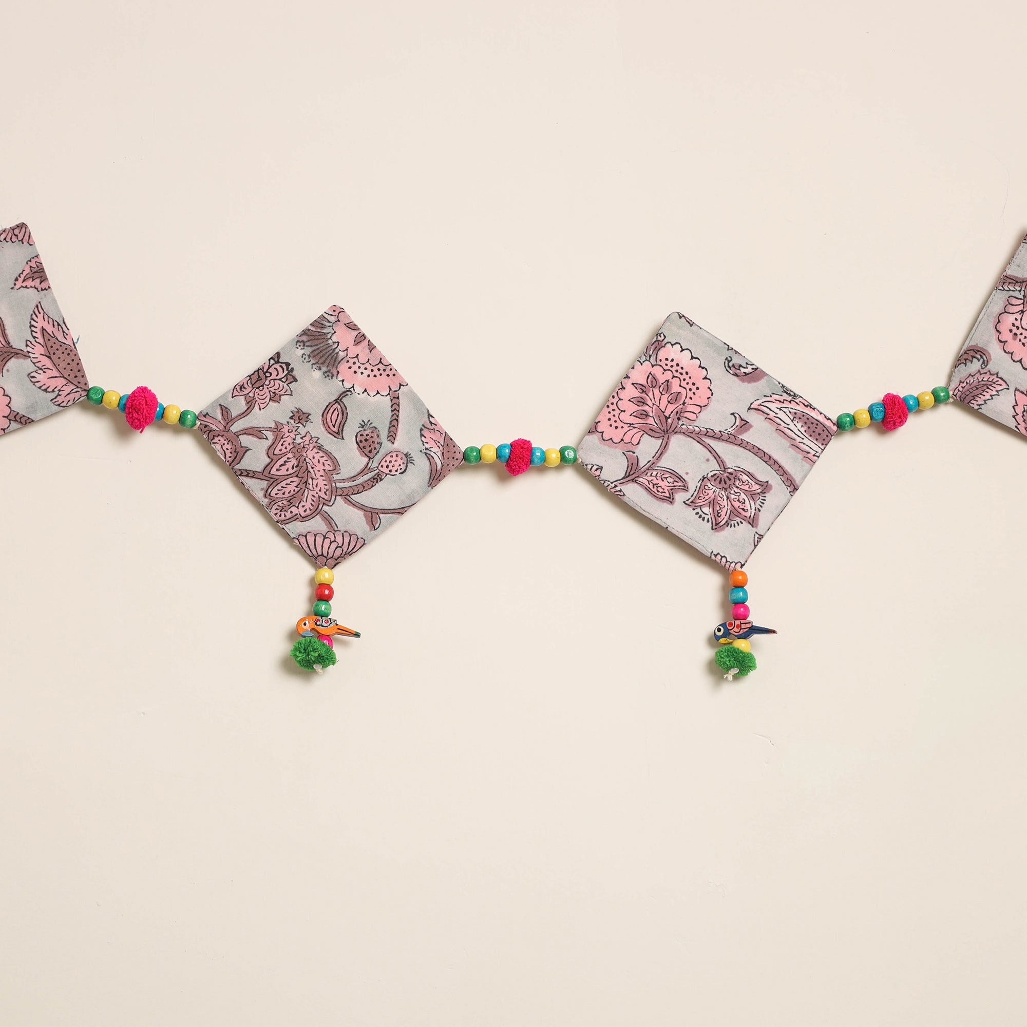 Handmade Bead Work Fabric Toran for Home Decor