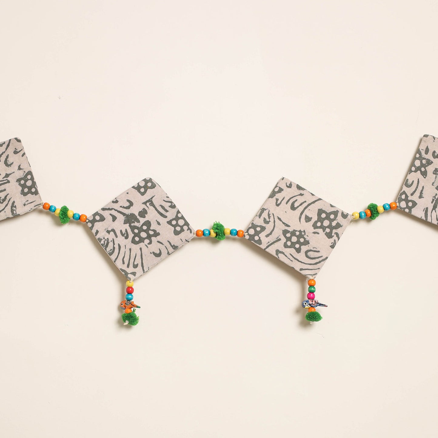 Handmade Bead Work Fabric Toran for Home Decor