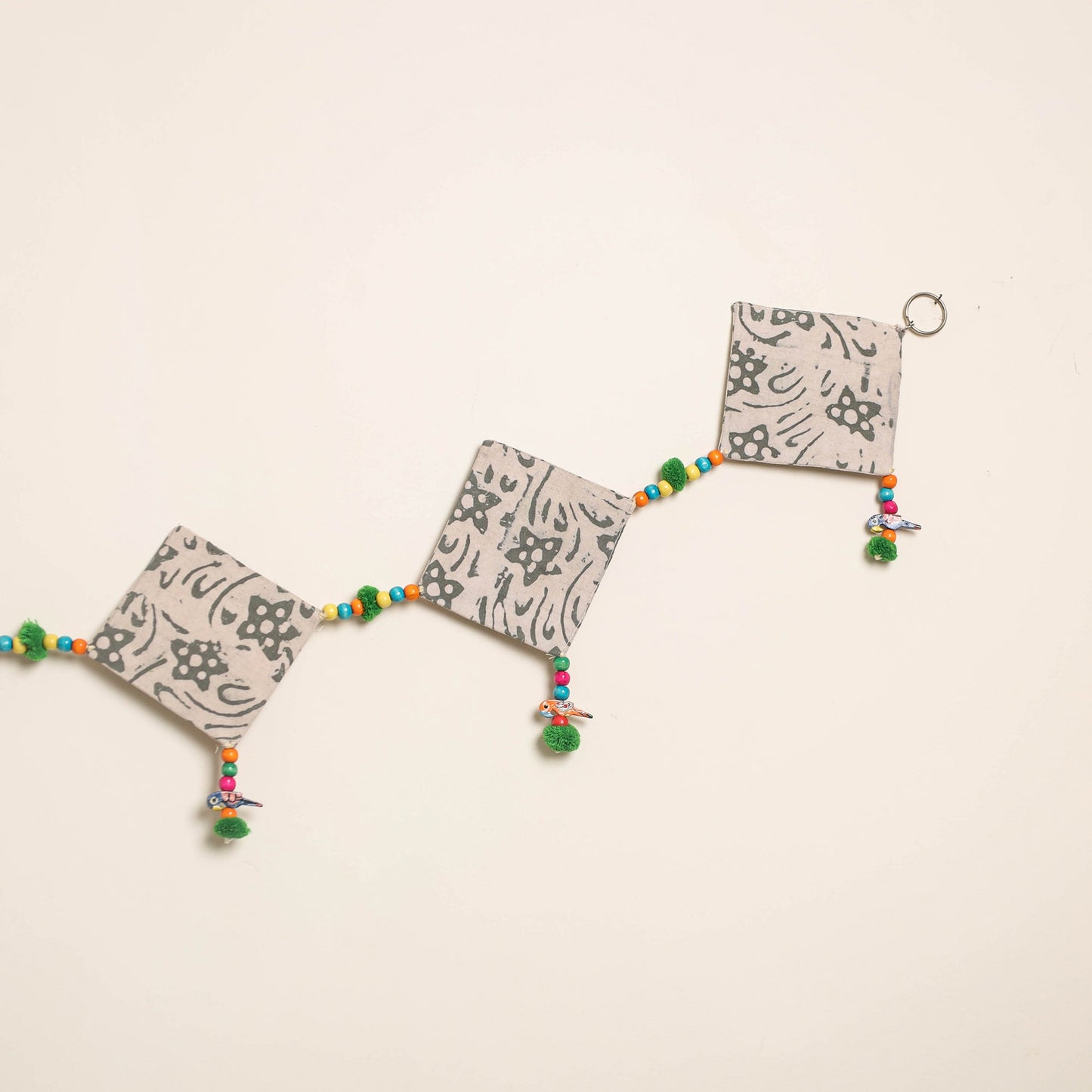 Handmade Bead Work Fabric Toran for Home Decor