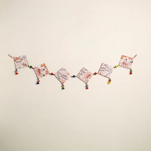 Handmade Bead Work Fabric Toran for Home Decor