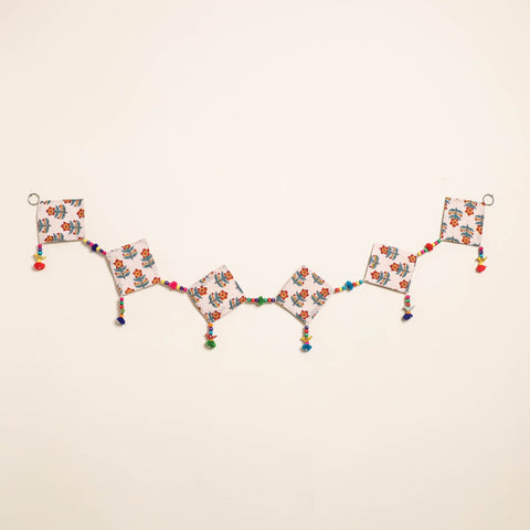 Handmade Bead Work Fabric Toran for Home Decor