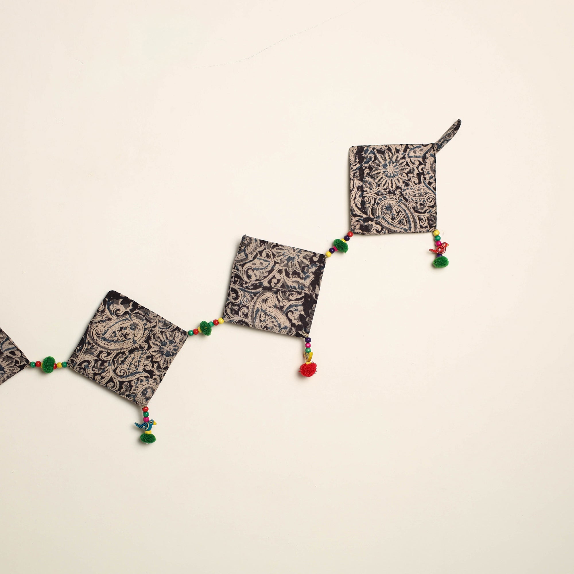 Handmade Bead Work Fabric Toran for Home Decor