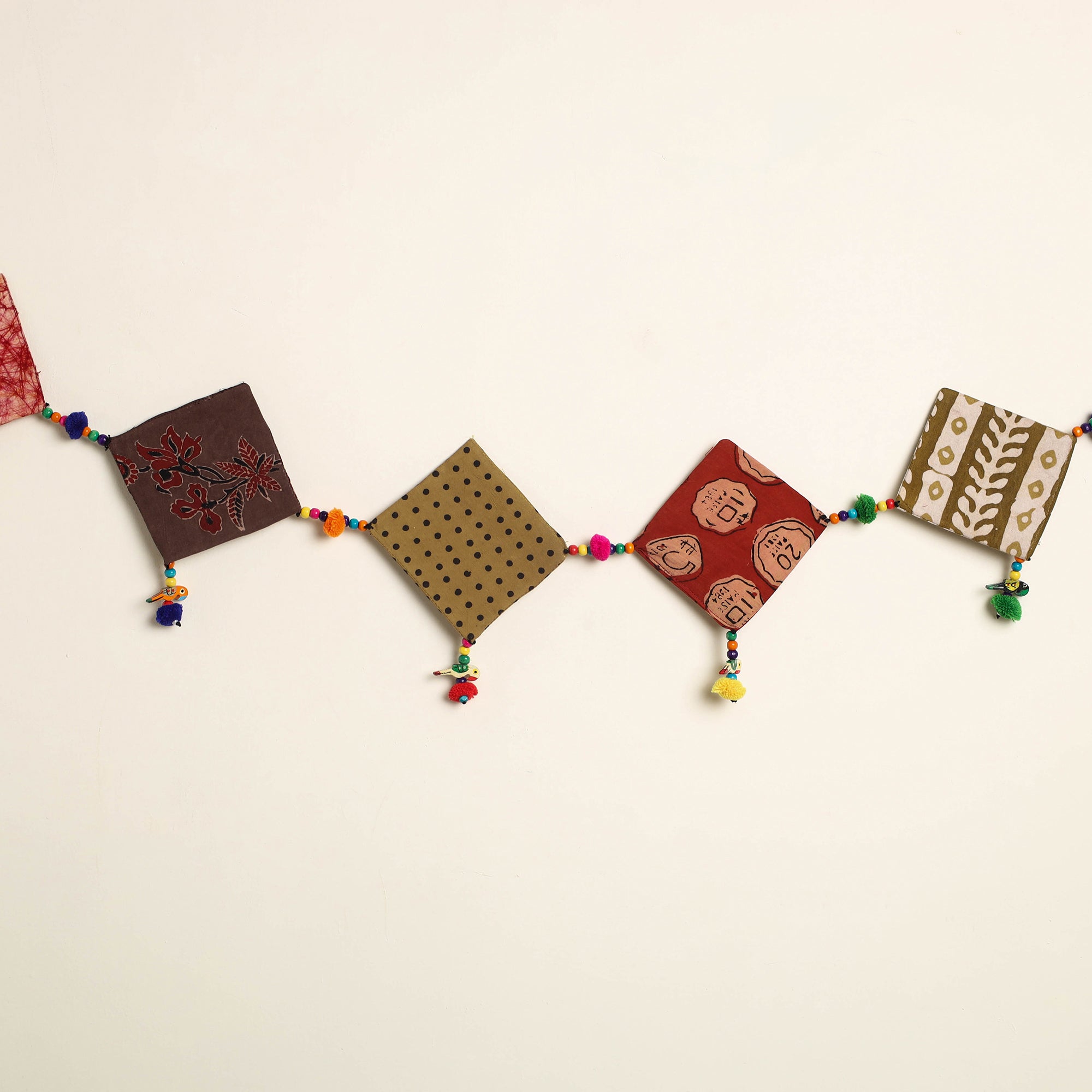 Handmade Bead Work Fabric Toran for Home Decor