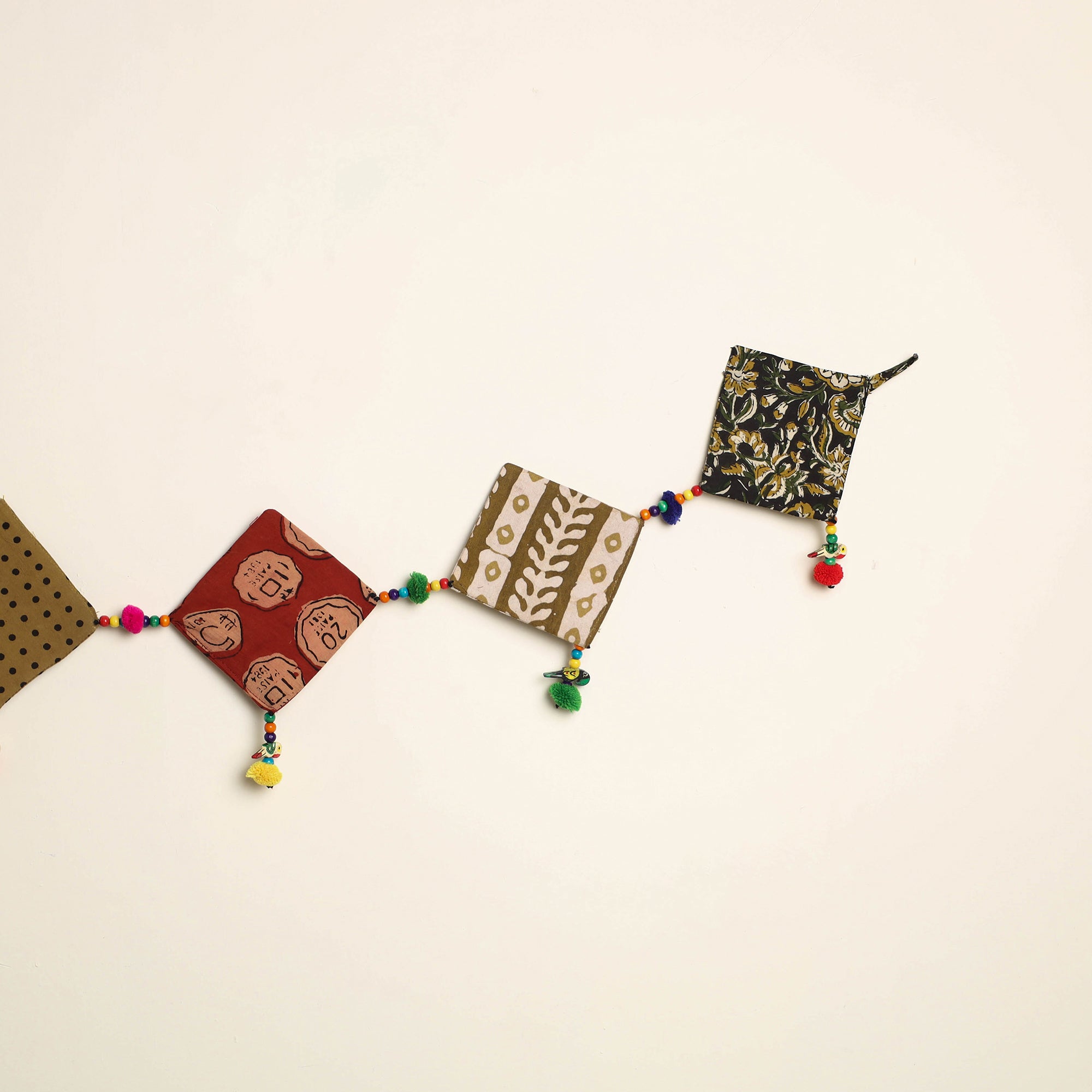 Handmade Bead Work Fabric Toran for Home Decor