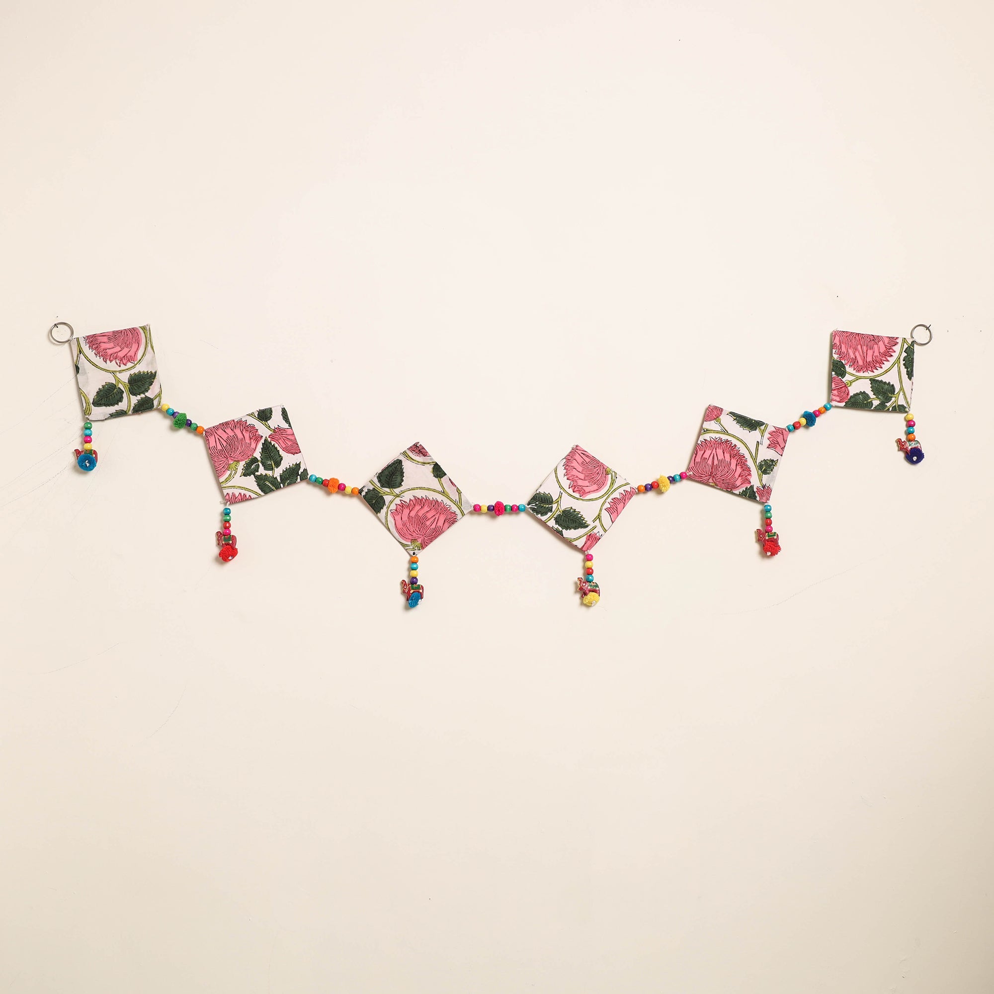 Handmade Bead Work Fabric Toran for Home Decor