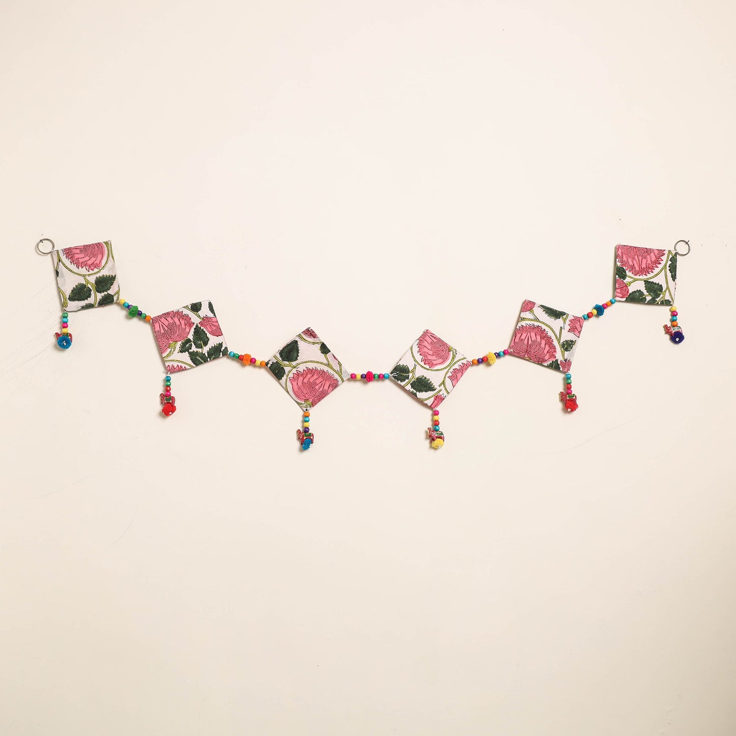 Handmade Bead Work Fabric Toran for Home Decor