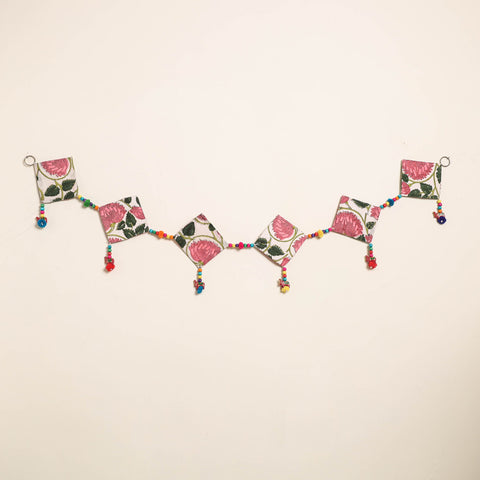 Handmade Bead Work Fabric Toran for Home Decor