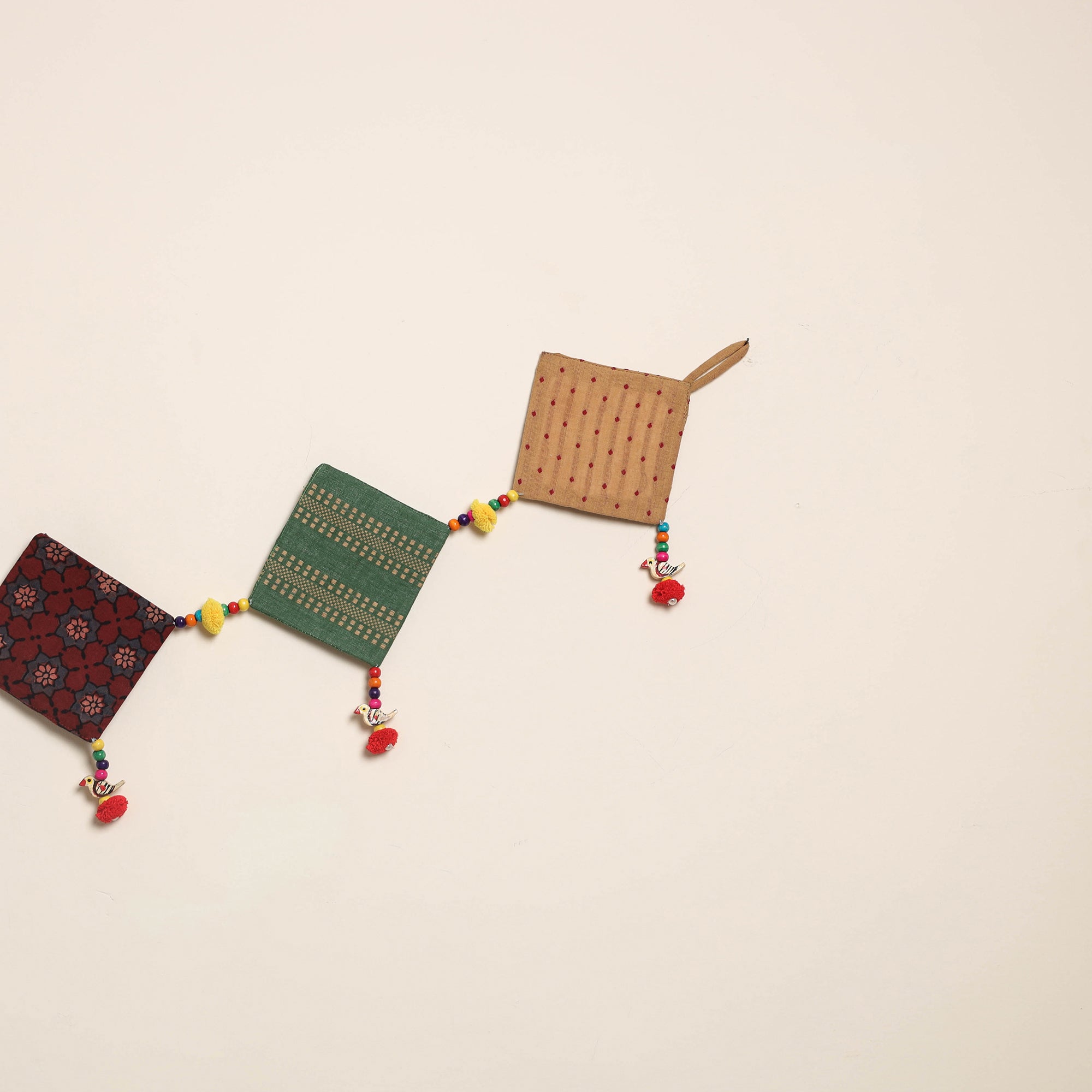 Handmade Bead Work Fabric Toran for Home Decor