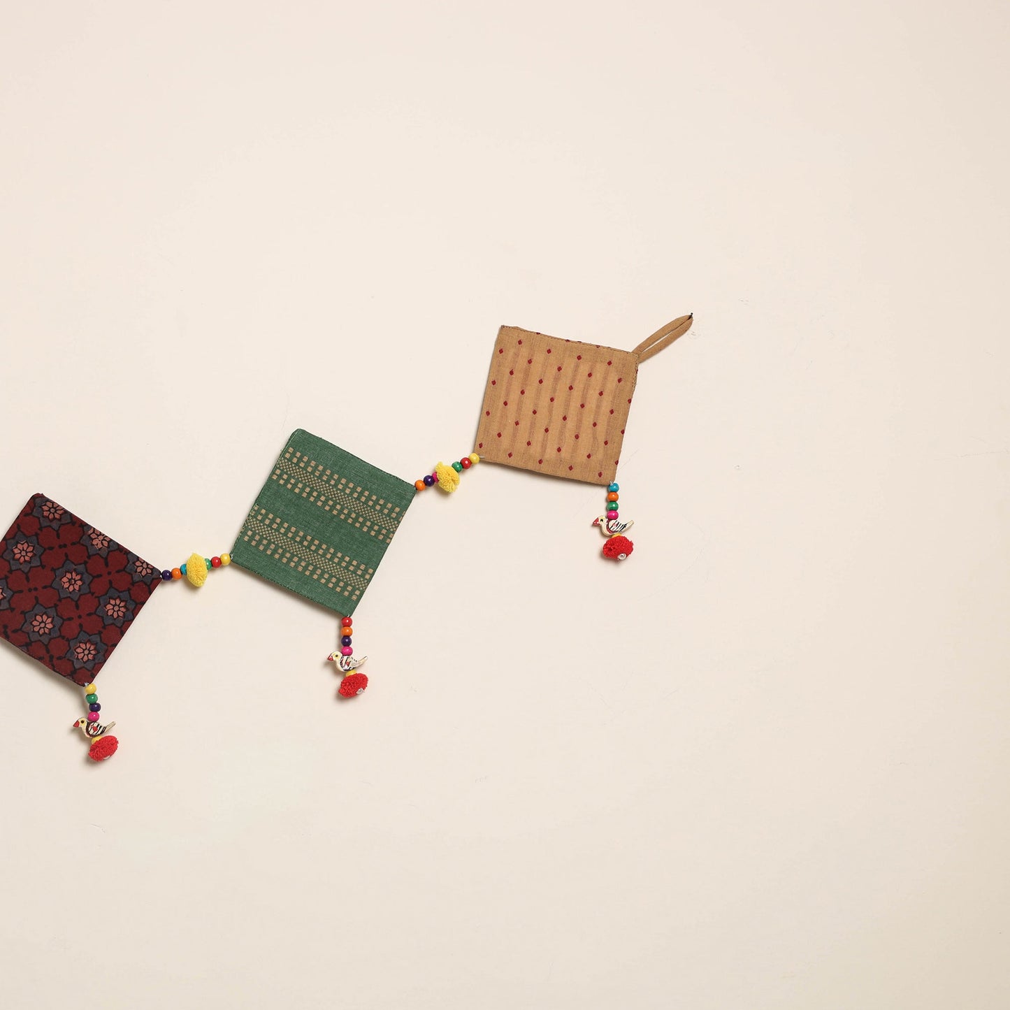 Handmade Bead Work Fabric Toran for Home Decor