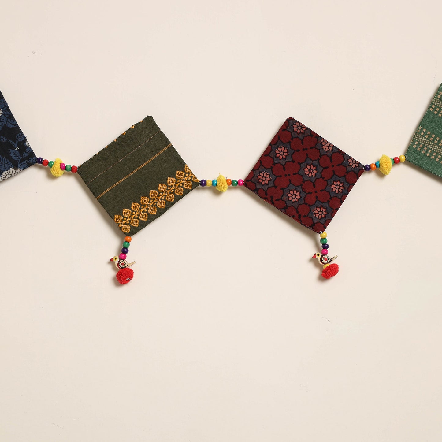 Handmade Bead Work Fabric Toran for Home Decor