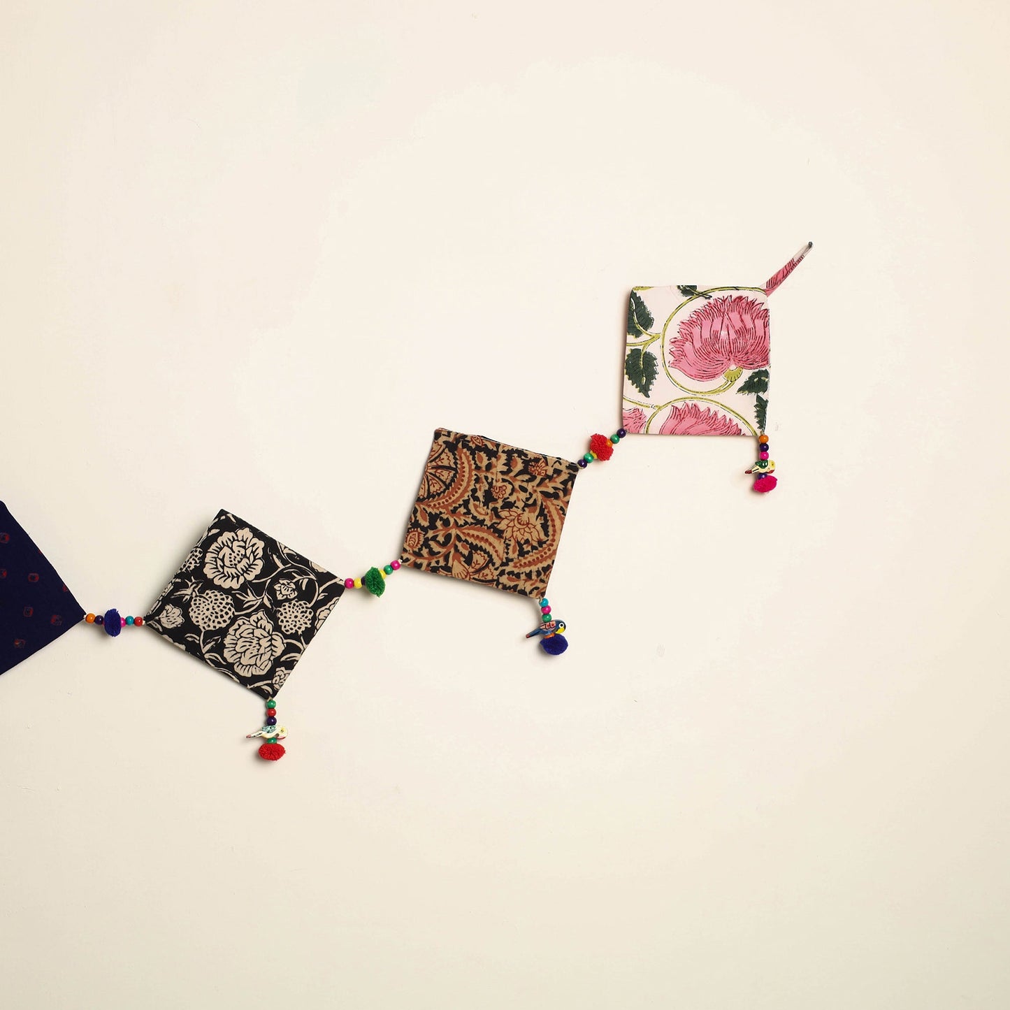 Handmade Bead Work Fabric Toran for Home Decor