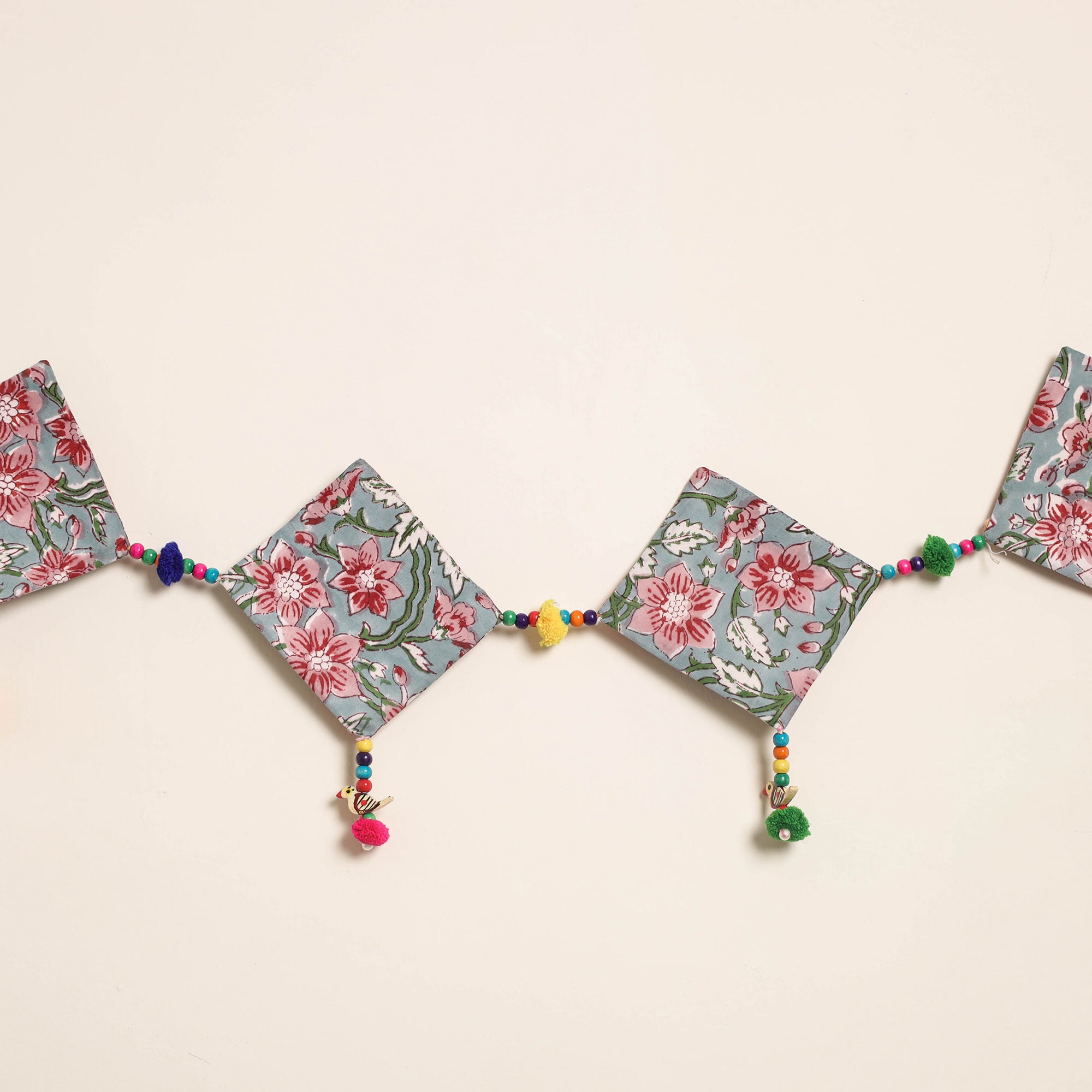 Handmade Bead Work Fabric Toran for Home Decor