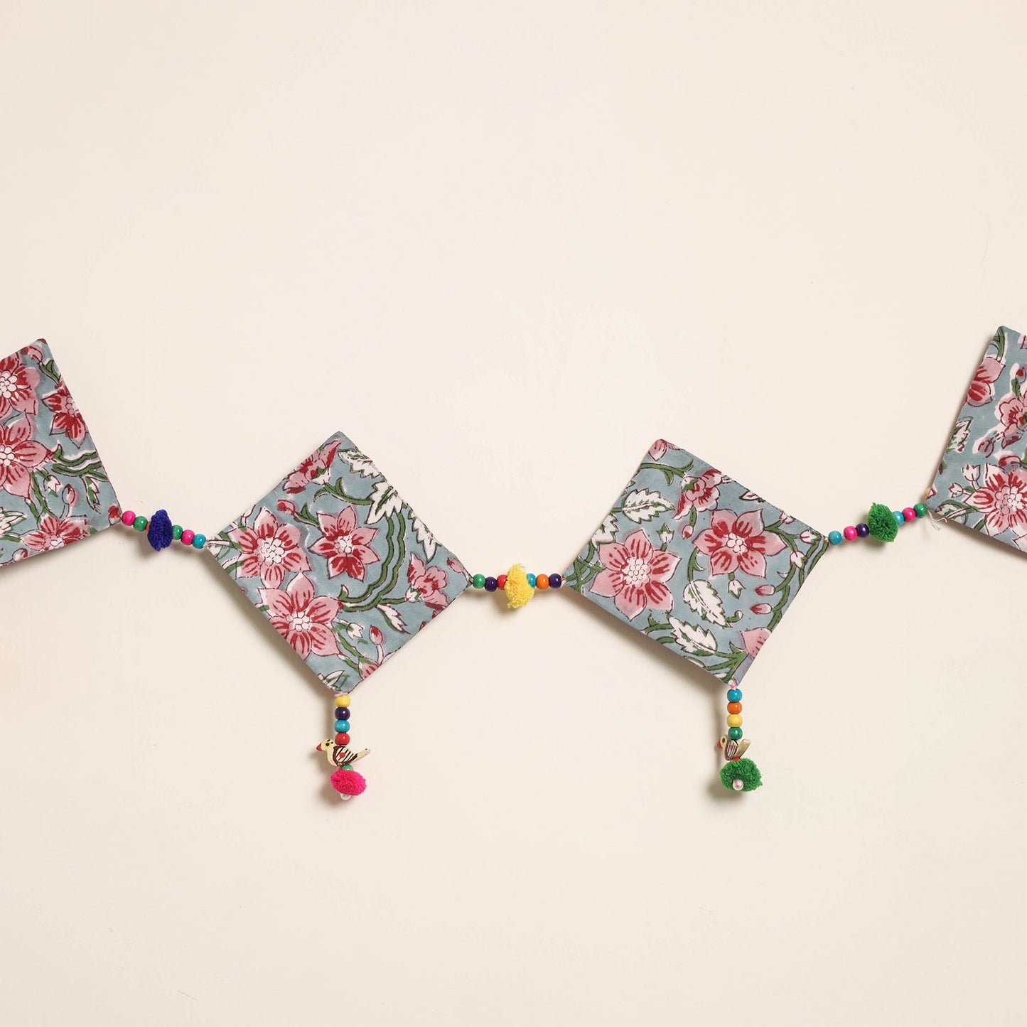 Handmade Bead Work Fabric Toran for Home Decor