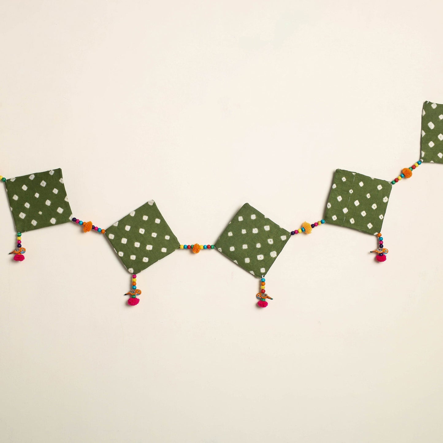 Handmade Bead Work Fabric Toran for Home Decor