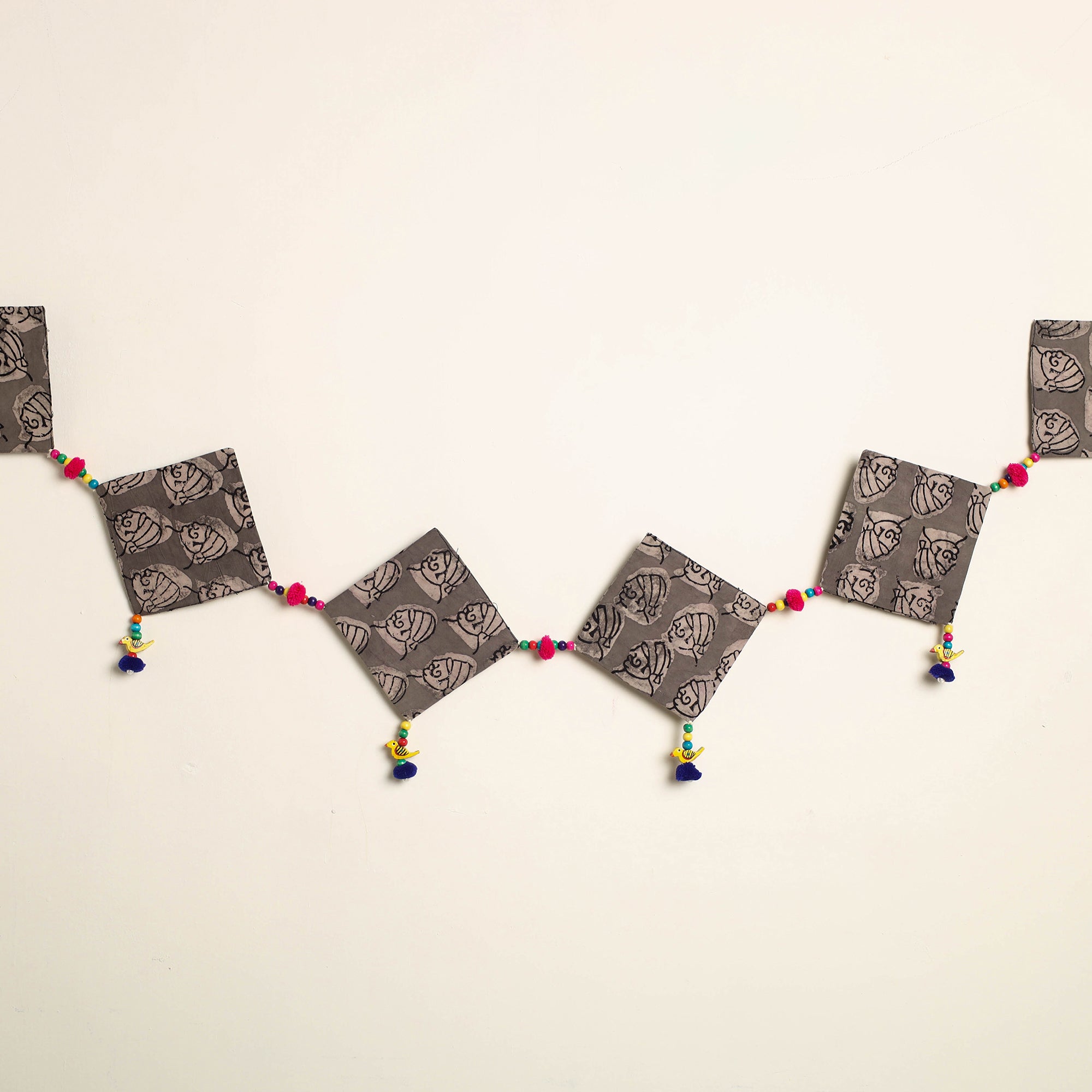 Handmade Bead Work Fabric Toran for Home Decor