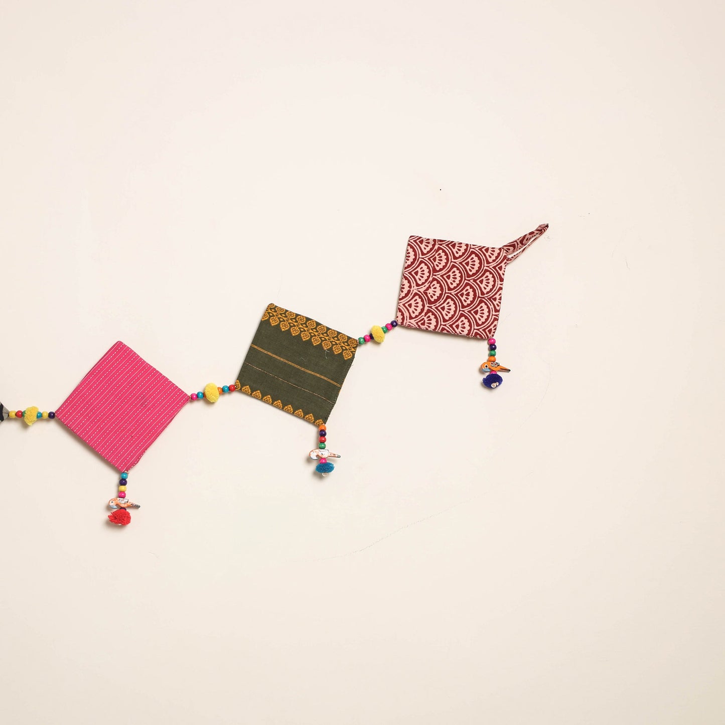 Handmade Bead Work Fabric Toran for Home Decor