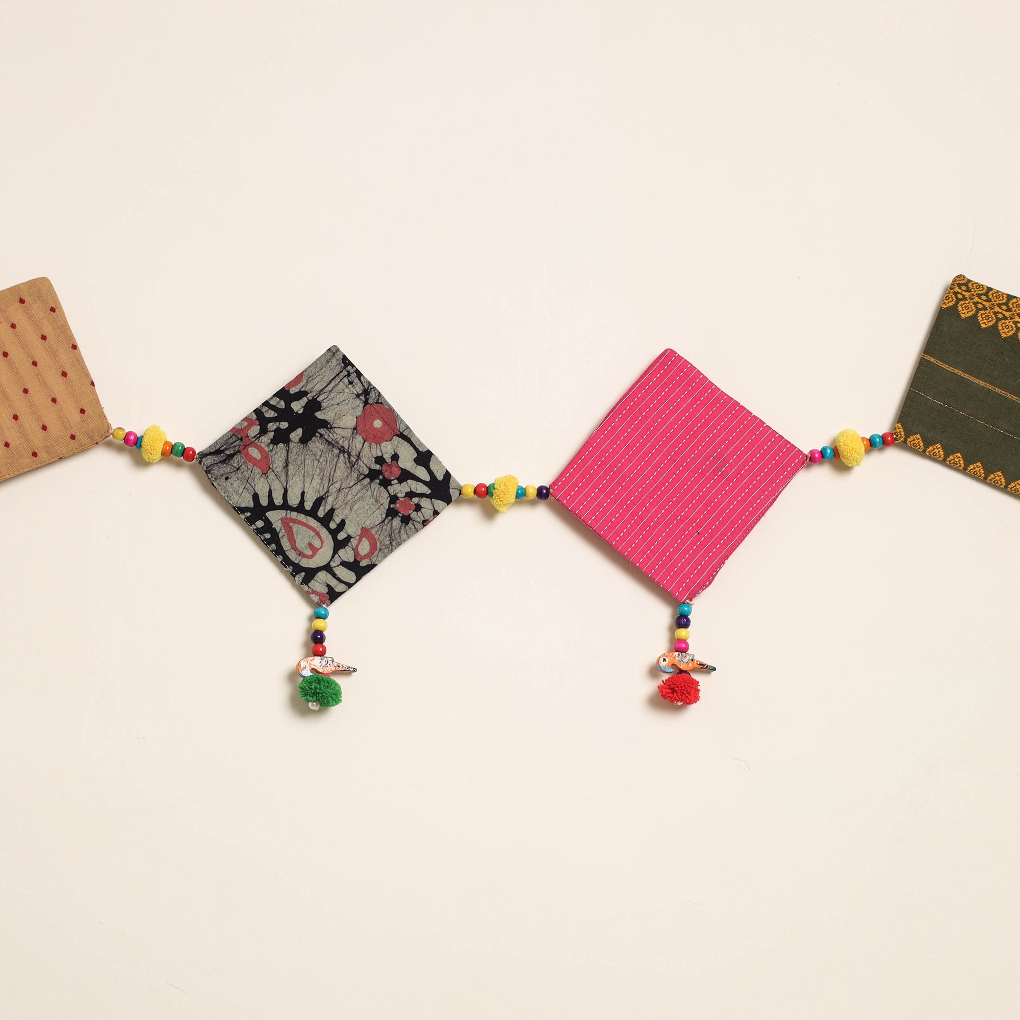 Handmade Bead Work Fabric Toran for Home Decor