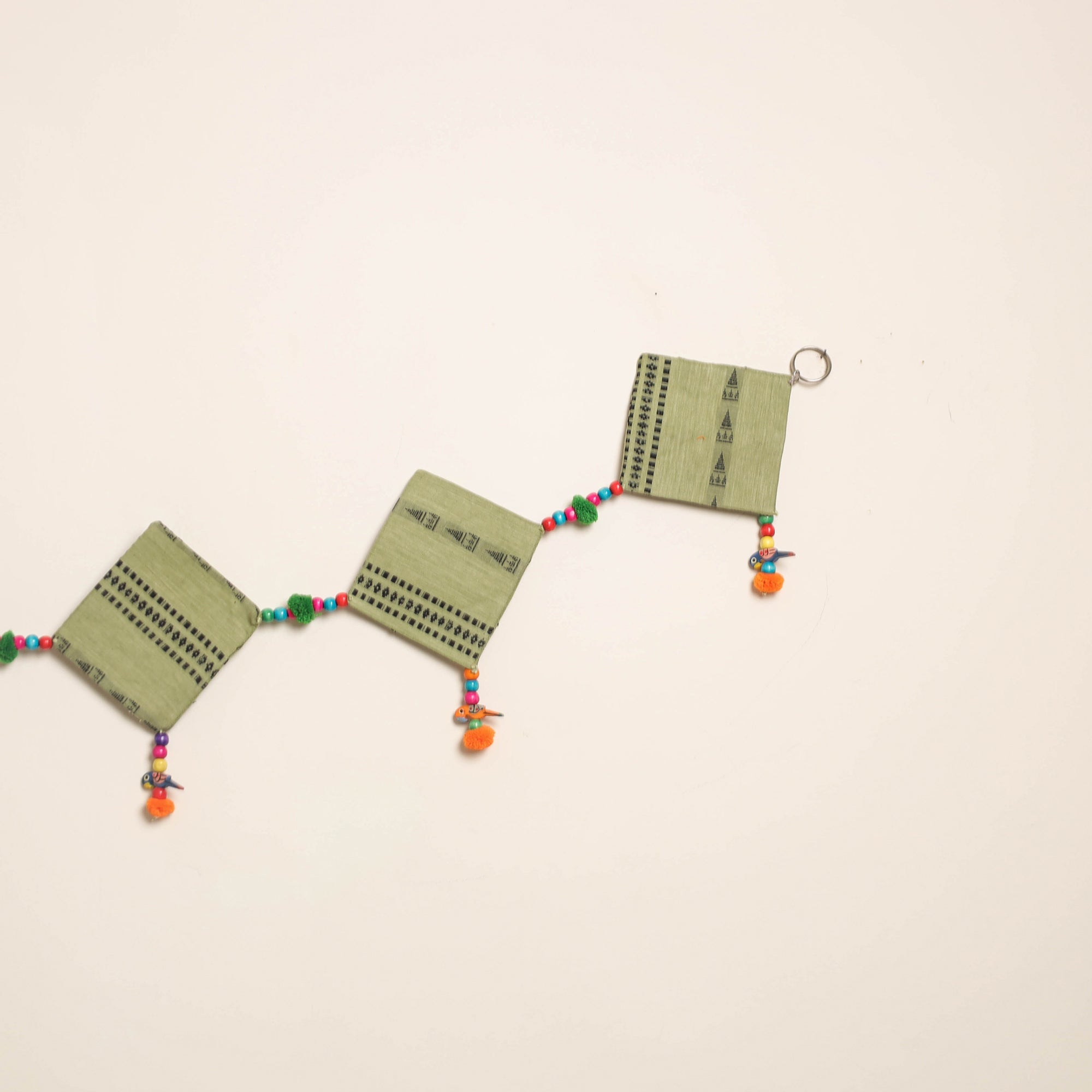 Handmade Bead Work Fabric Toran for Home Decor