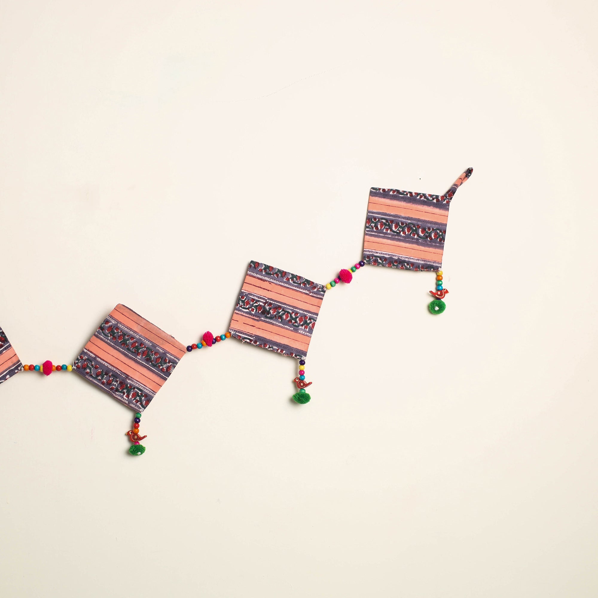 Handmade Bead Work Fabric Toran for Home Decor