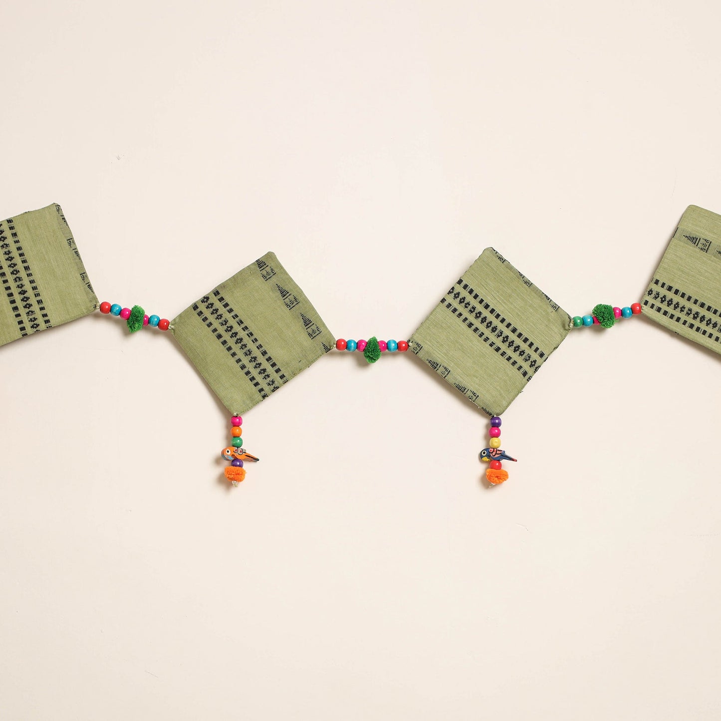 Handmade Bead Work Fabric Toran for Home Decor