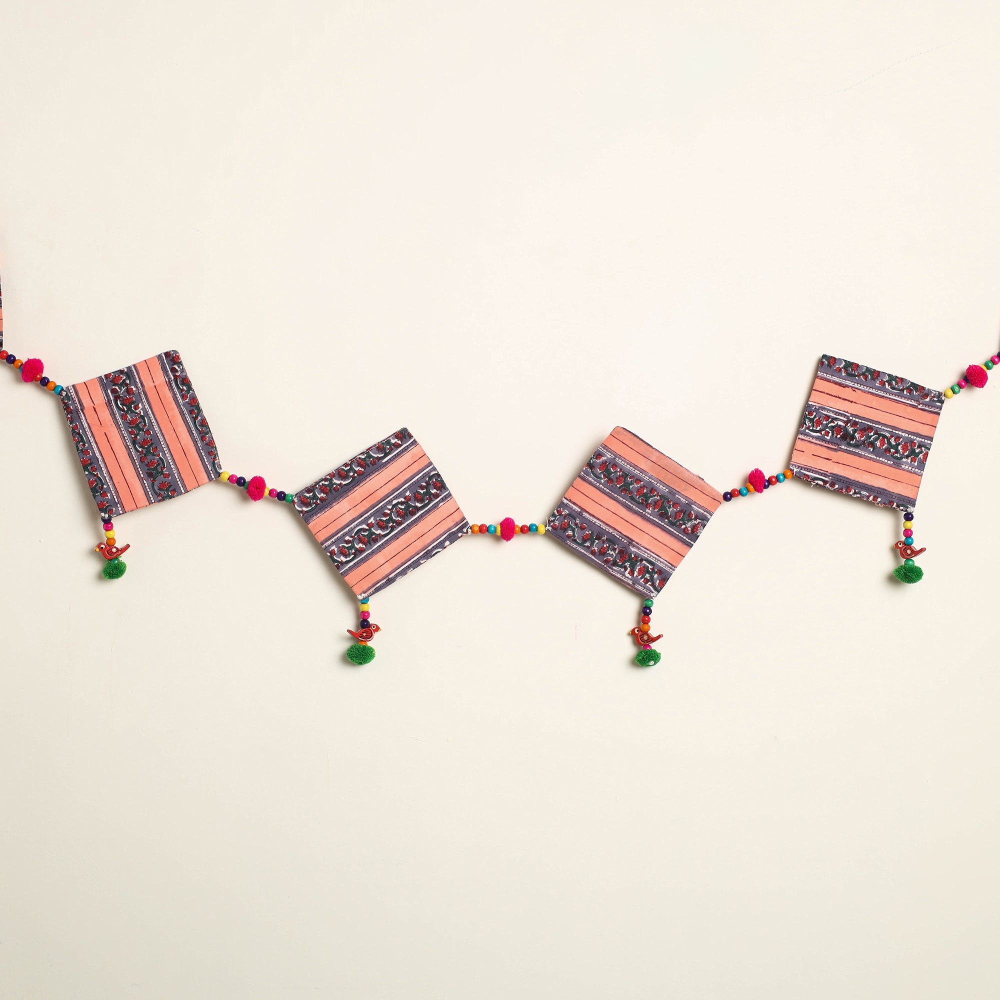 Handmade Bead Work Fabric Toran for Home Decor