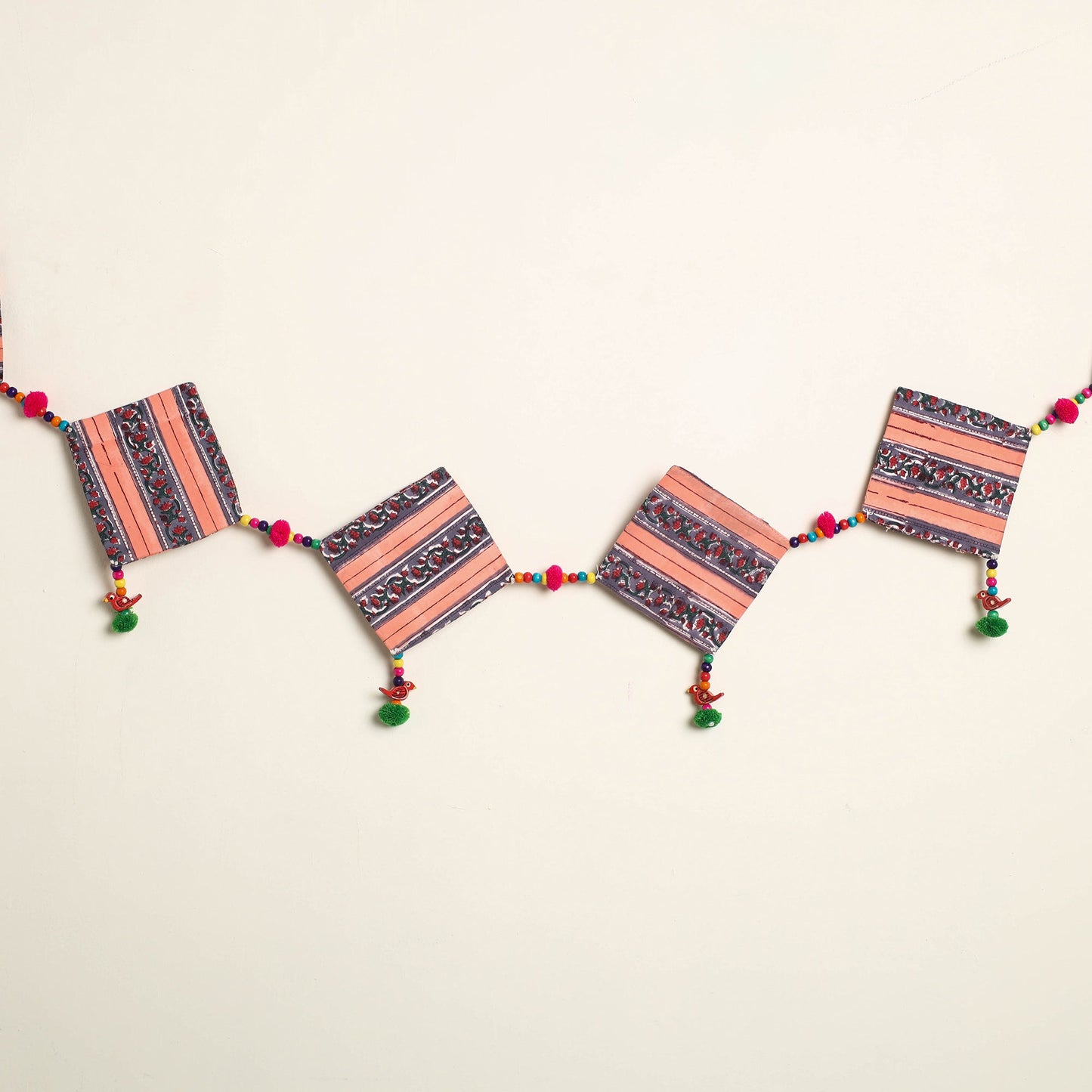 Handmade Bead Work Fabric Toran for Home Decor