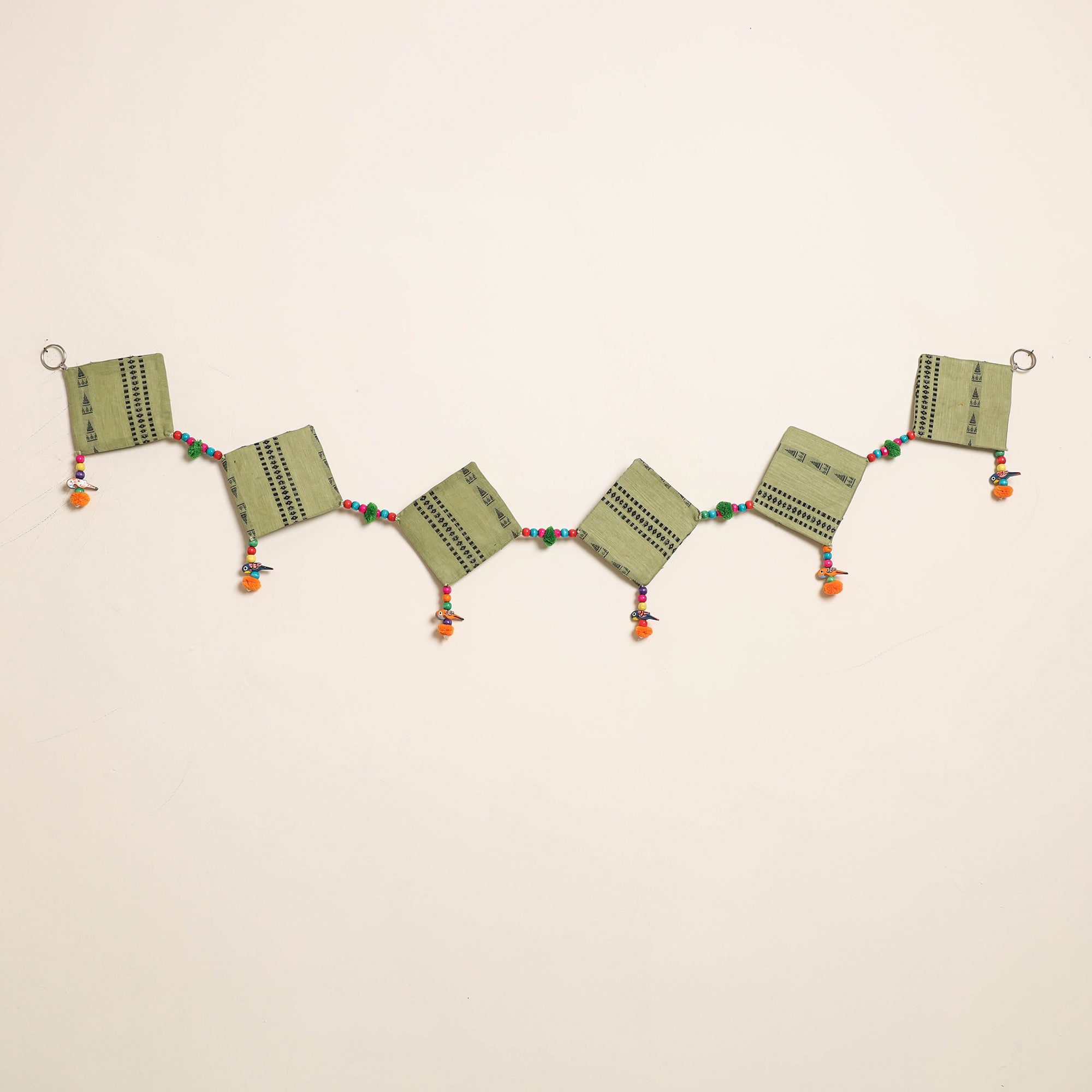 Handmade Bead Work Fabric Toran for Home Decor