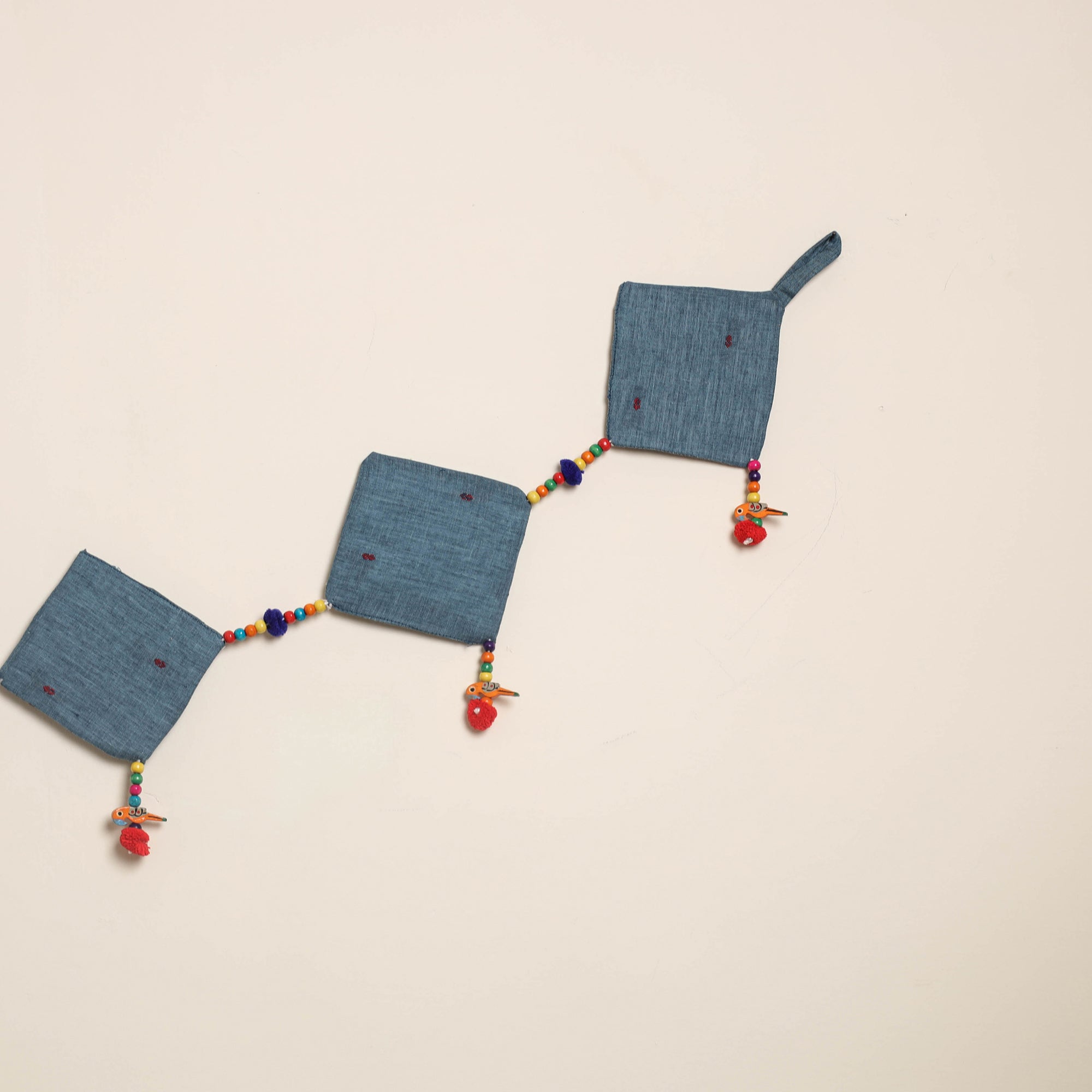 Handmade Bead Work Fabric Toran for Home Decor