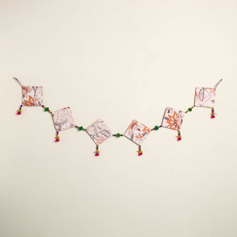 Handmade Bead Work Fabric Toran for Home Decor