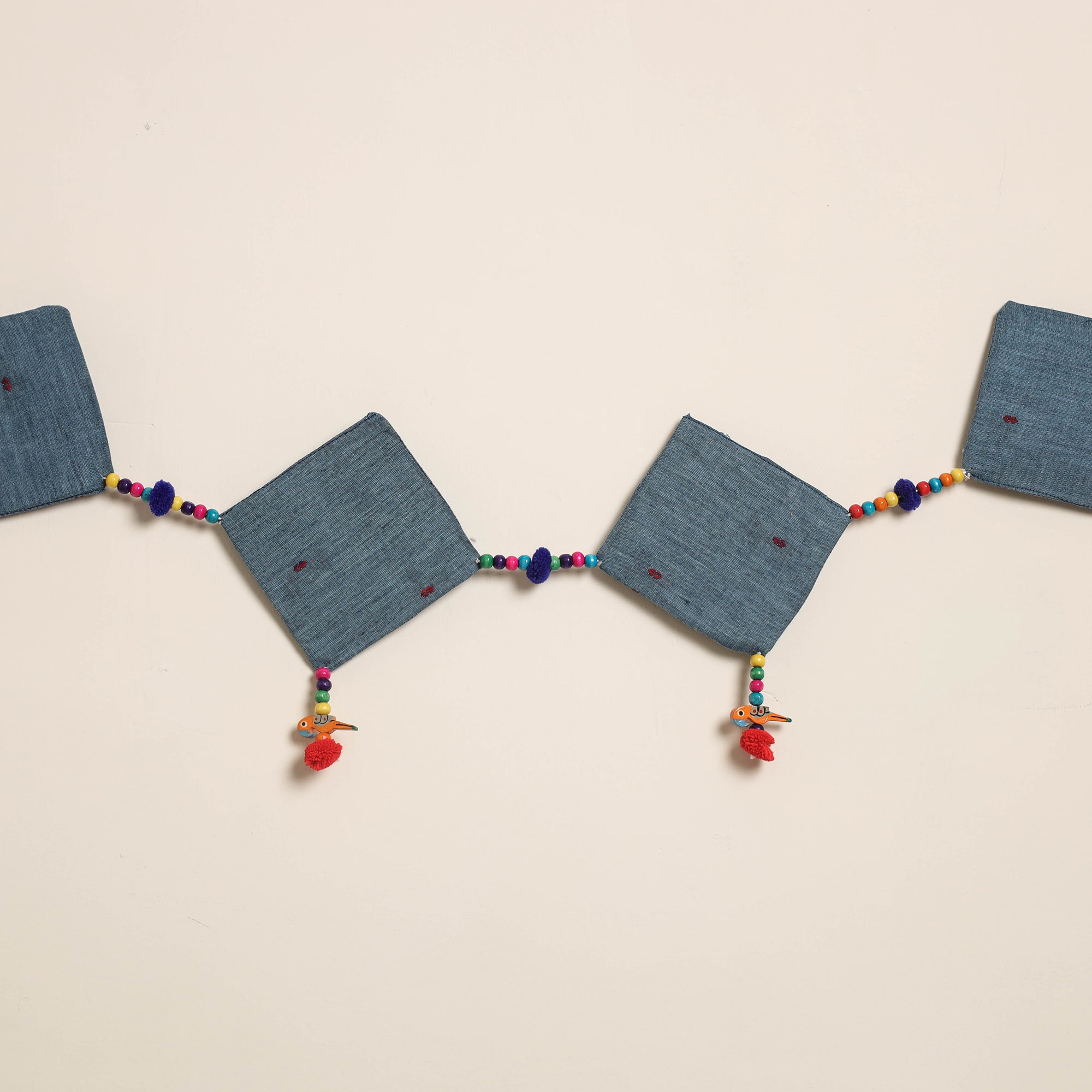 Handmade Bead Work Fabric Toran for Home Decor