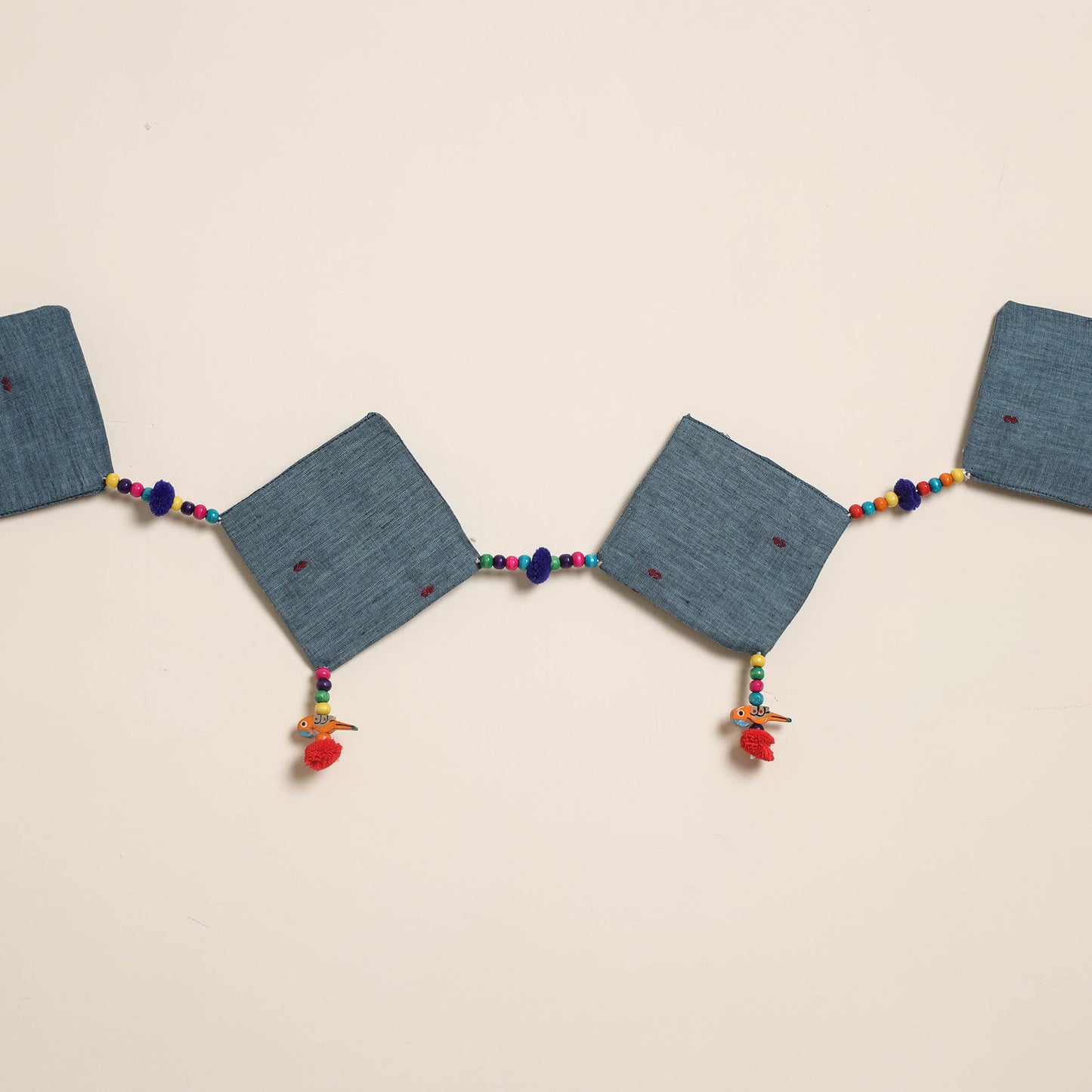 Handmade Bead Work Fabric Toran for Home Decor