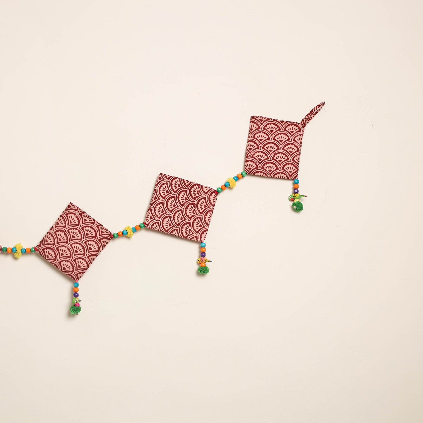 Handmade Bead Work Fabric Toran for Home Decor