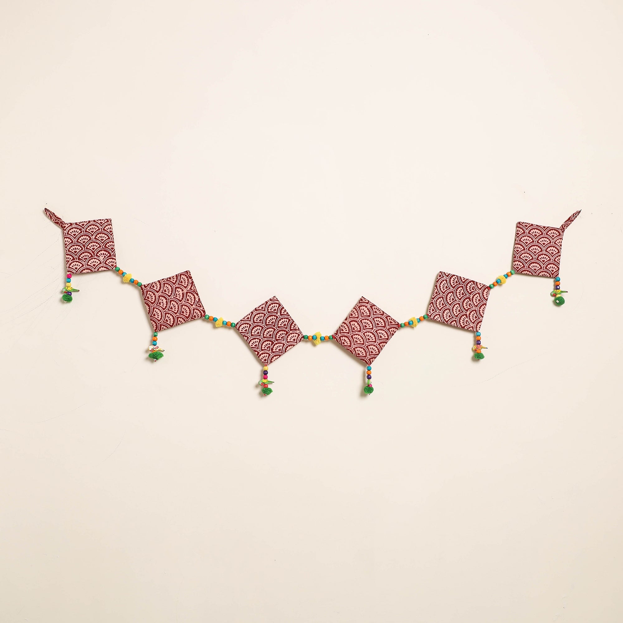 Handmade Bead Work Fabric Toran for Home Decor