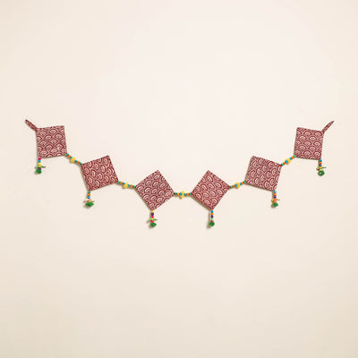 Handmade Bead Work Fabric Toran for Home Decor