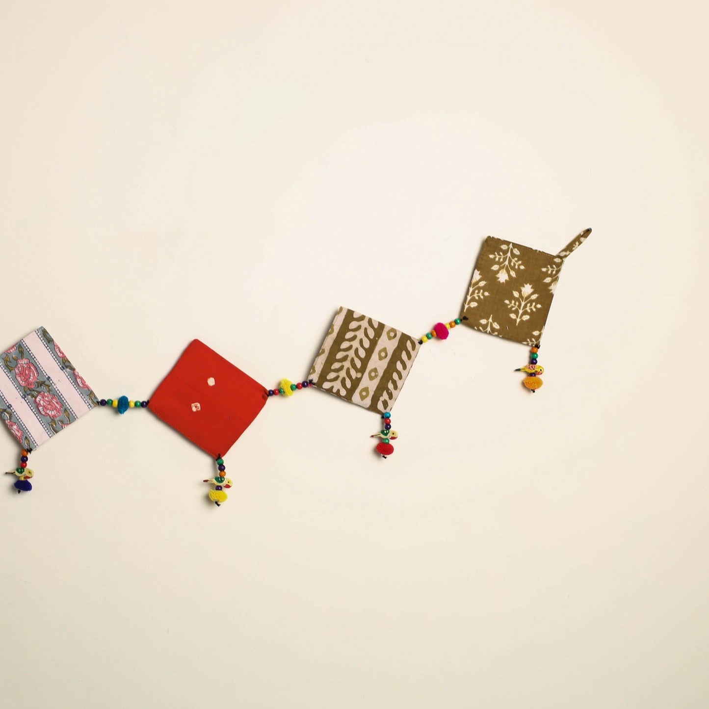 Handmade Bead Work Fabric Toran for Home Decor