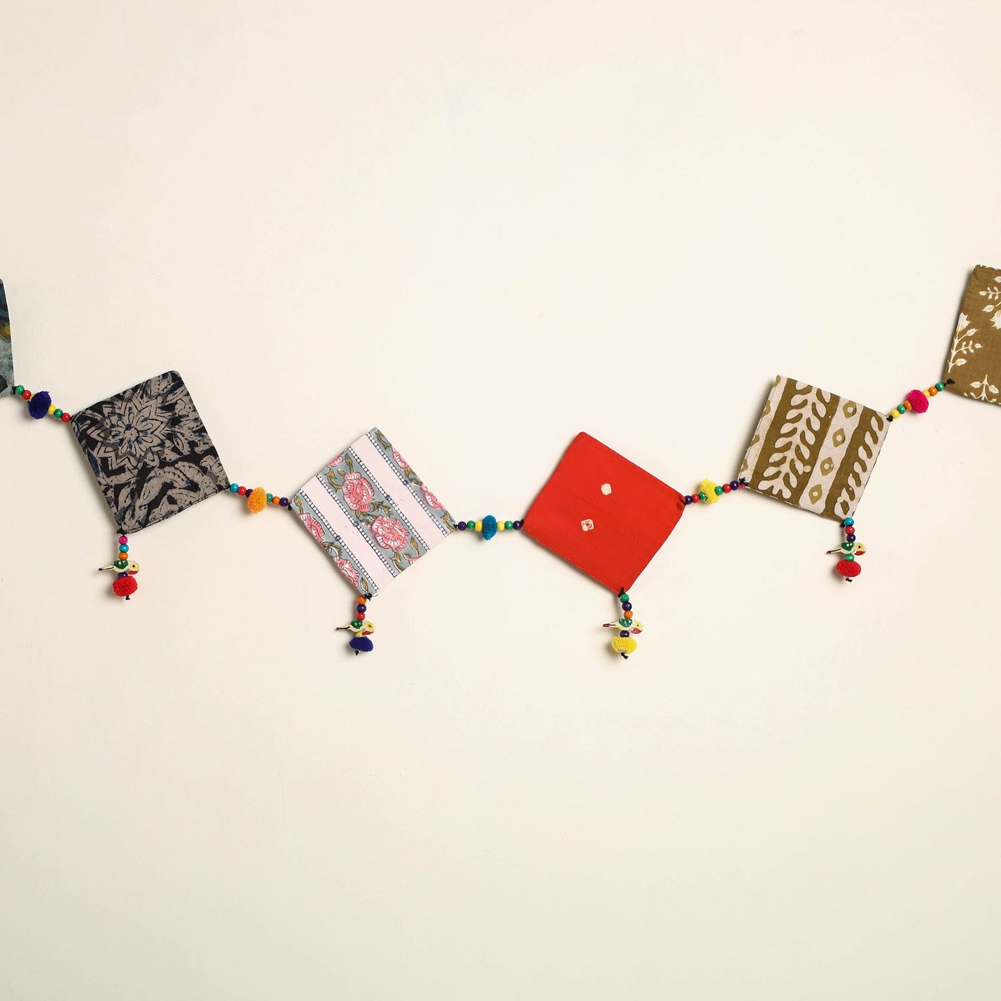 Handmade Bead Work Fabric Toran for Home Decor