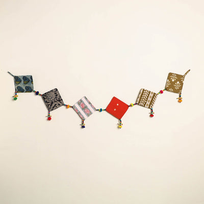 Handmade Bead Work Fabric Toran for Home Decor