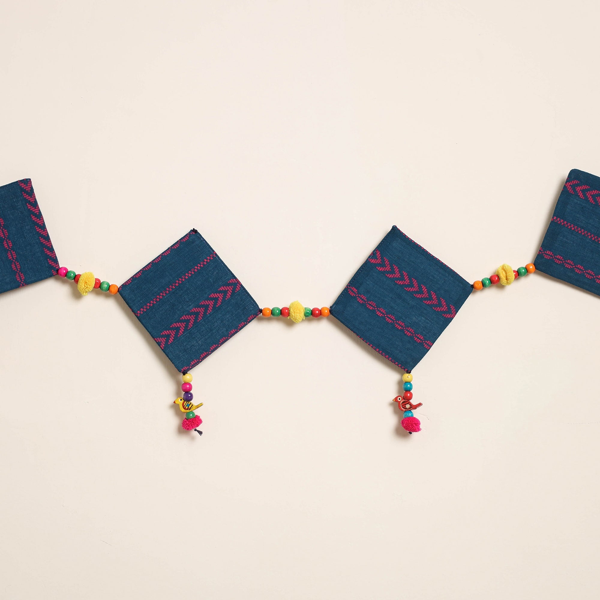 Handmade Bead Work Fabric Toran for Home Decor