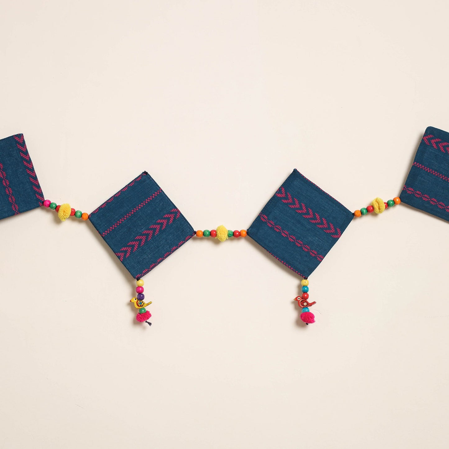 Handmade Bead Work Fabric Toran for Home Decor