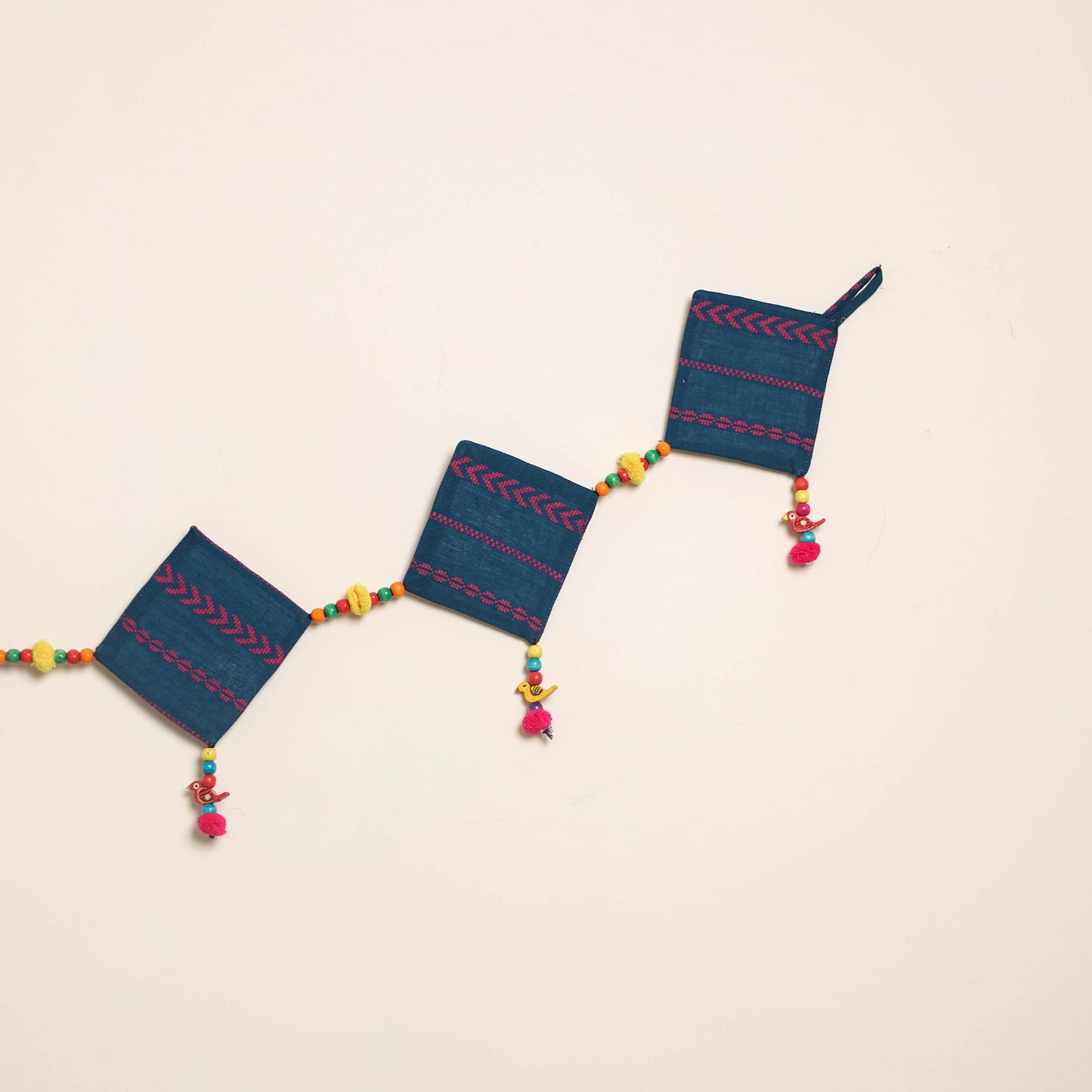 Handmade Bead Work Fabric Toran for Home Decor