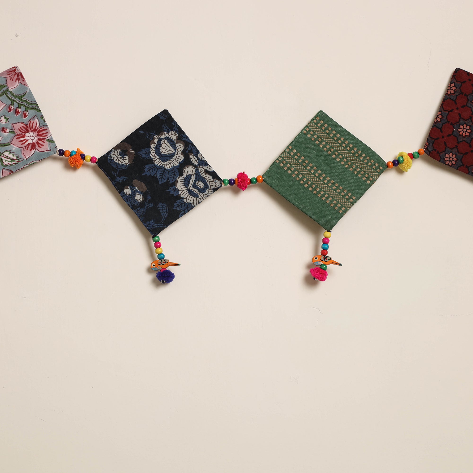 Handmade Bead Work Fabric Toran for Home Decor