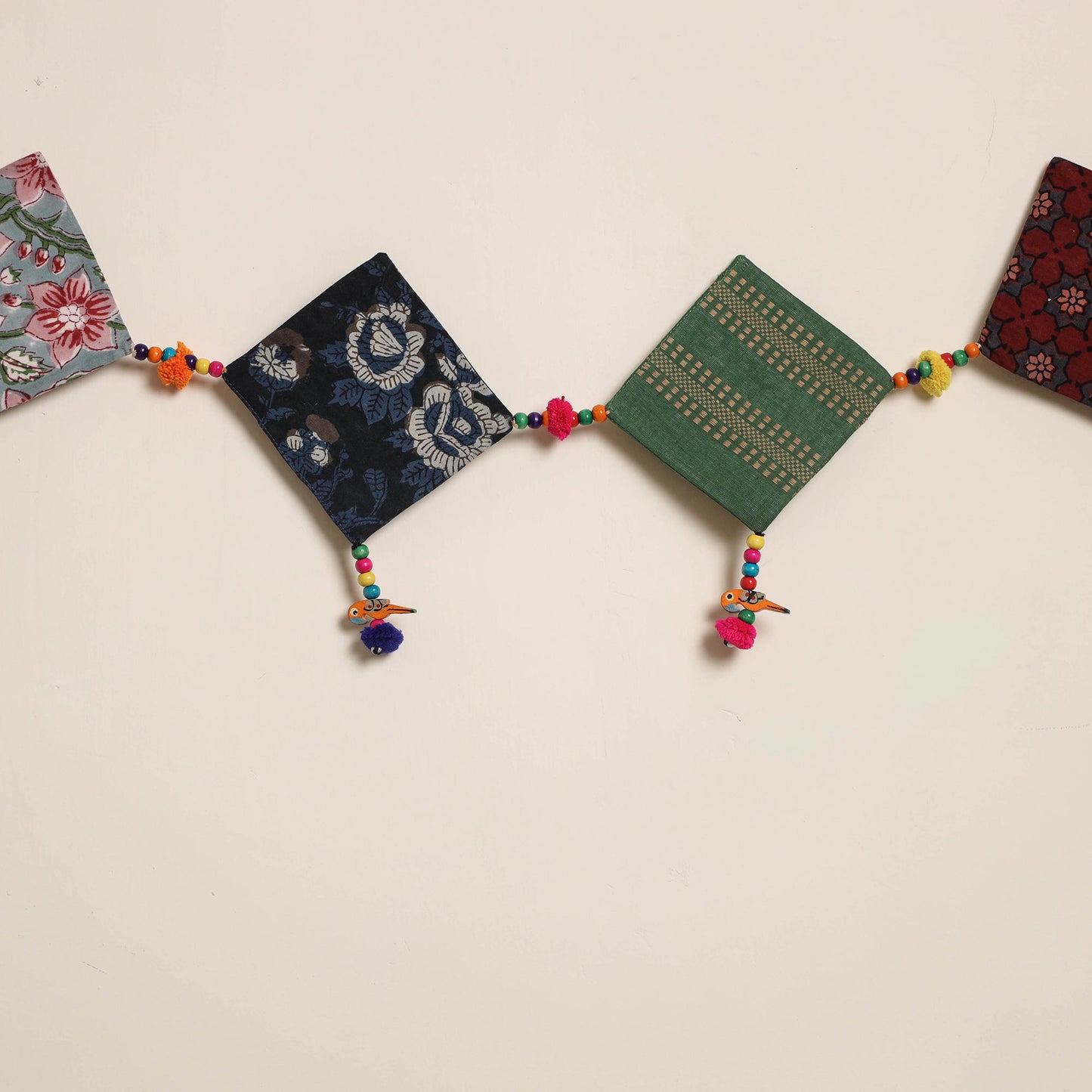 Handmade Bead Work Fabric Toran for Home Decor