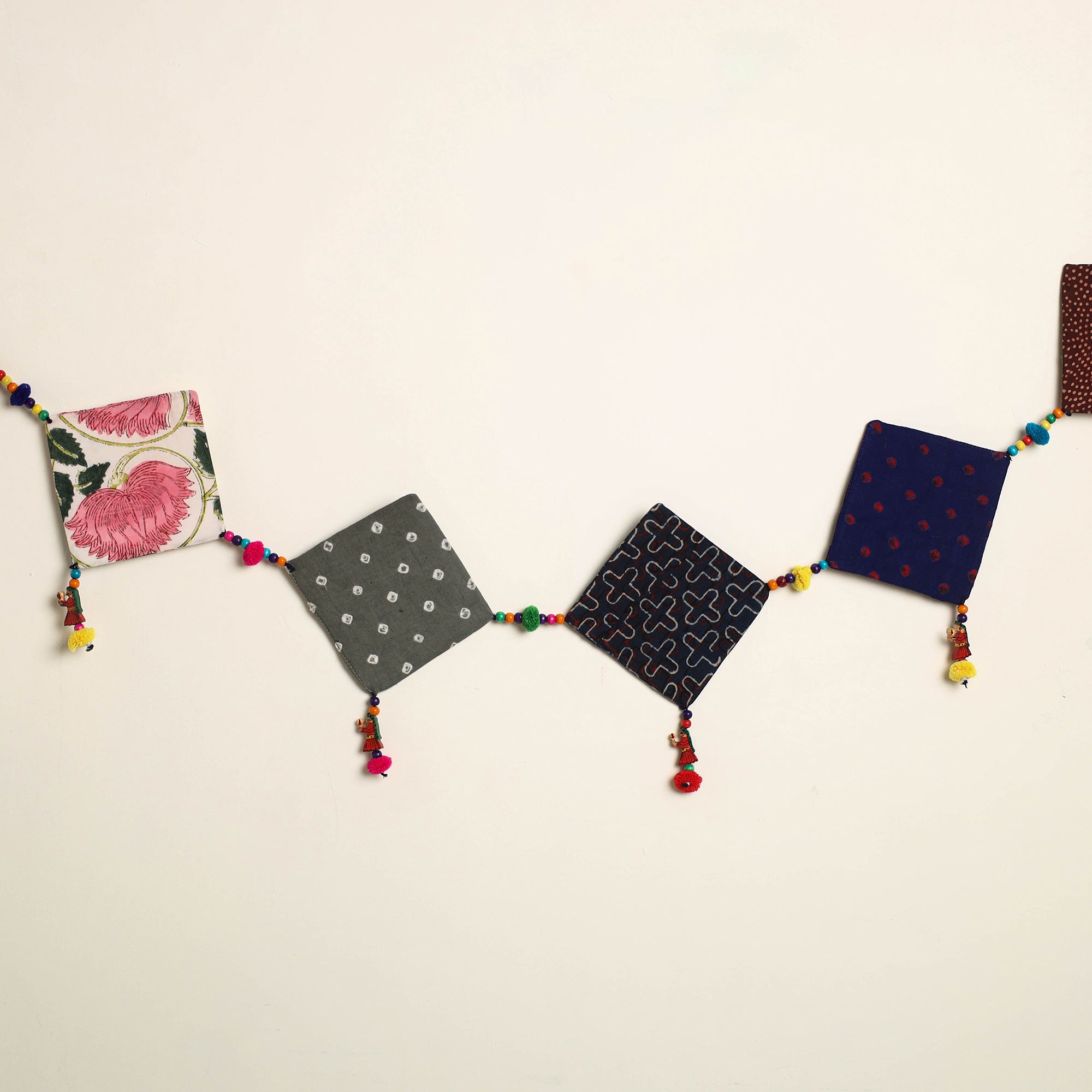 Handmade Bead Work Fabric Toran for Home Decor