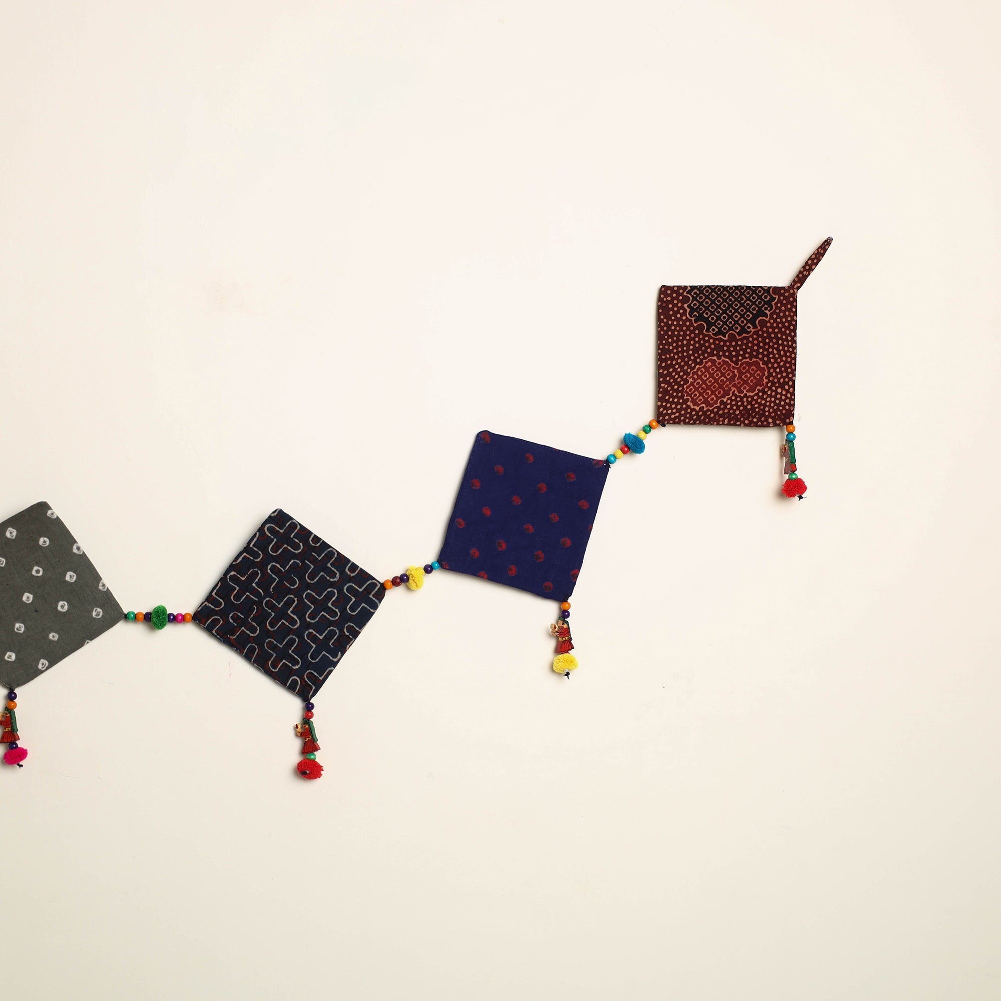 Handmade Bead Work Fabric Toran for Home Decor