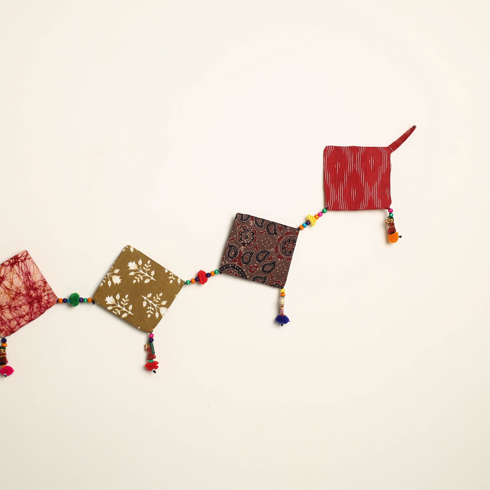 Handmade Bead Work Fabric Toran for Home Decor