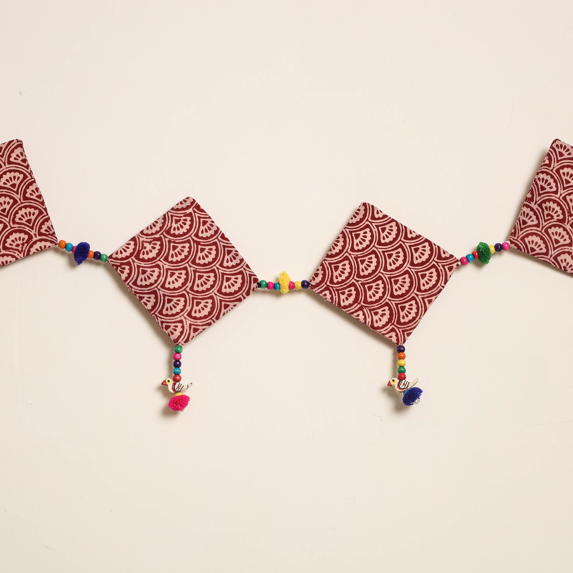 Handmade Bead Work Fabric Toran for Home Decor