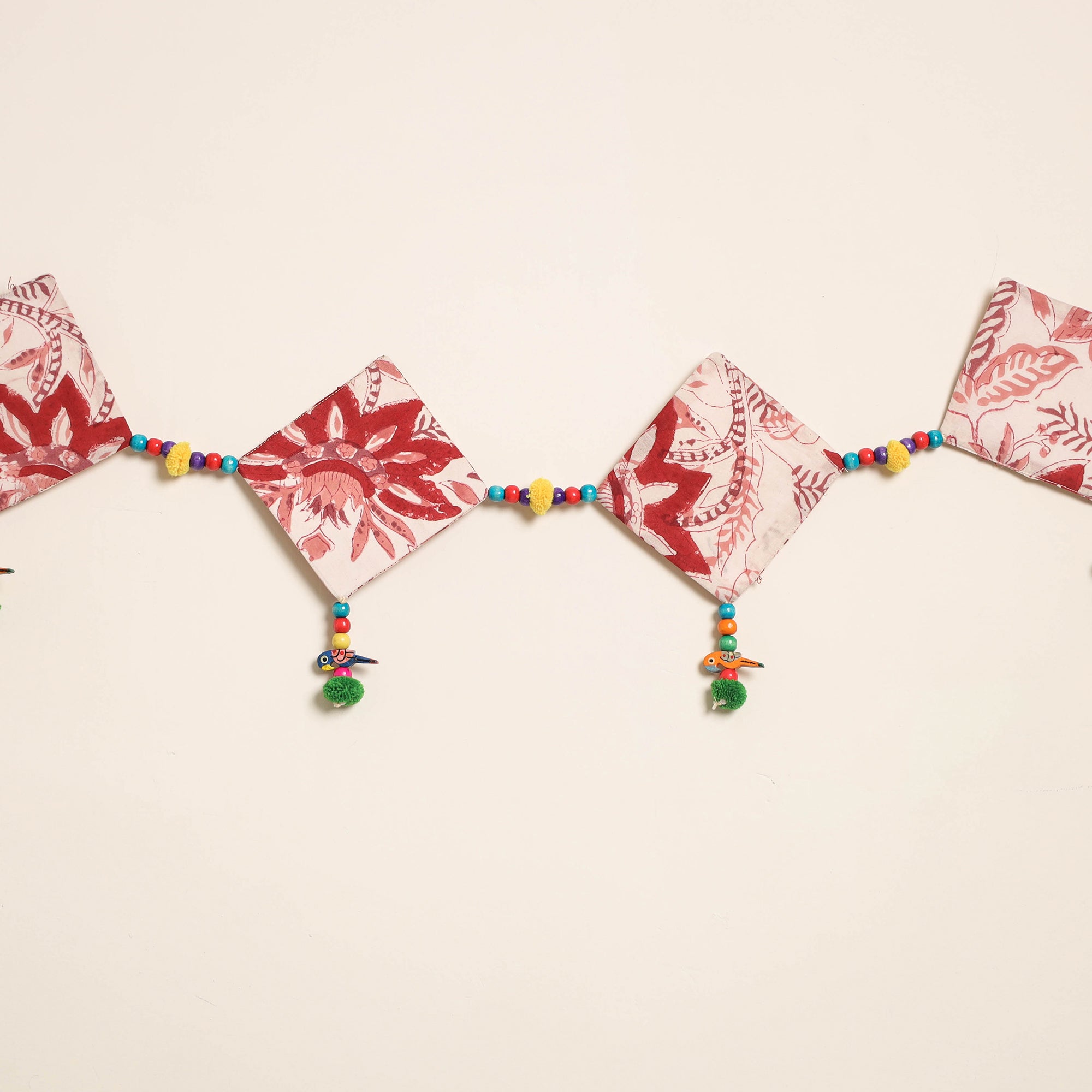 Handmade Bead Work Fabric Toran for Home Decor