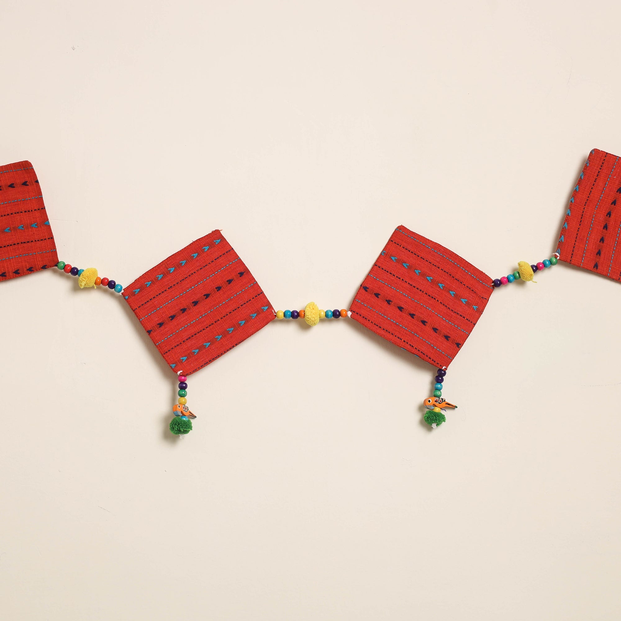 Handmade Bead Work Fabric Toran for Home Decor