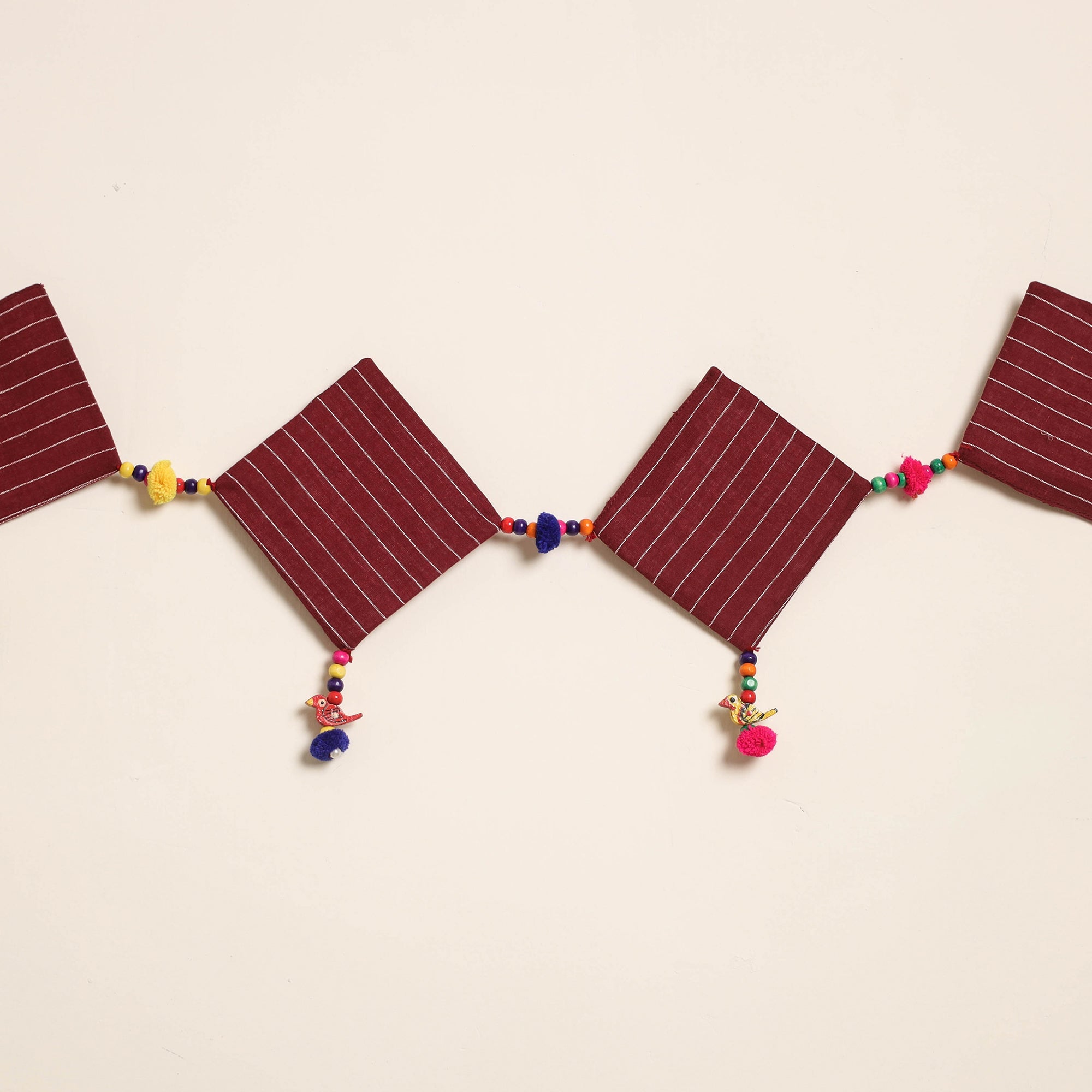 Handmade Bead Work Fabric Toran for Home Decor