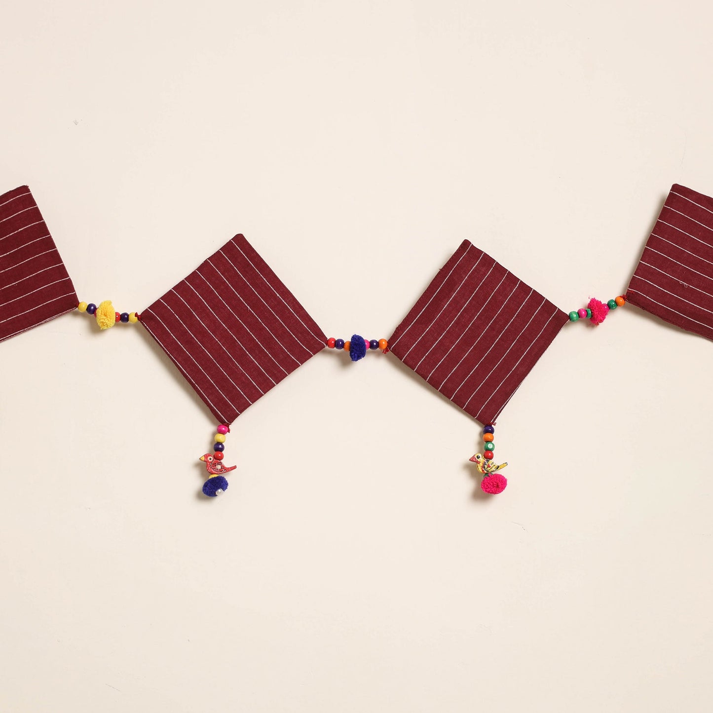 Handmade Bead Work Fabric Toran for Home Decor